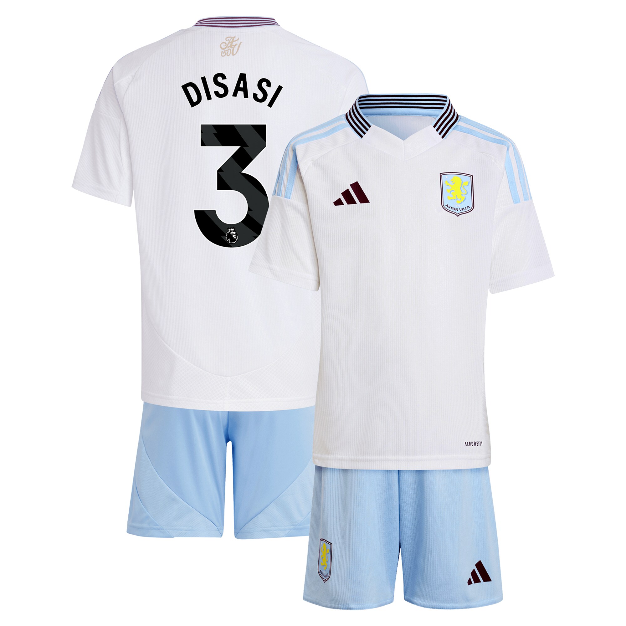 aston villa adidas away mini kit 2024-25 with disasi 3 printing Collection | Aston Villa Fan Shop
