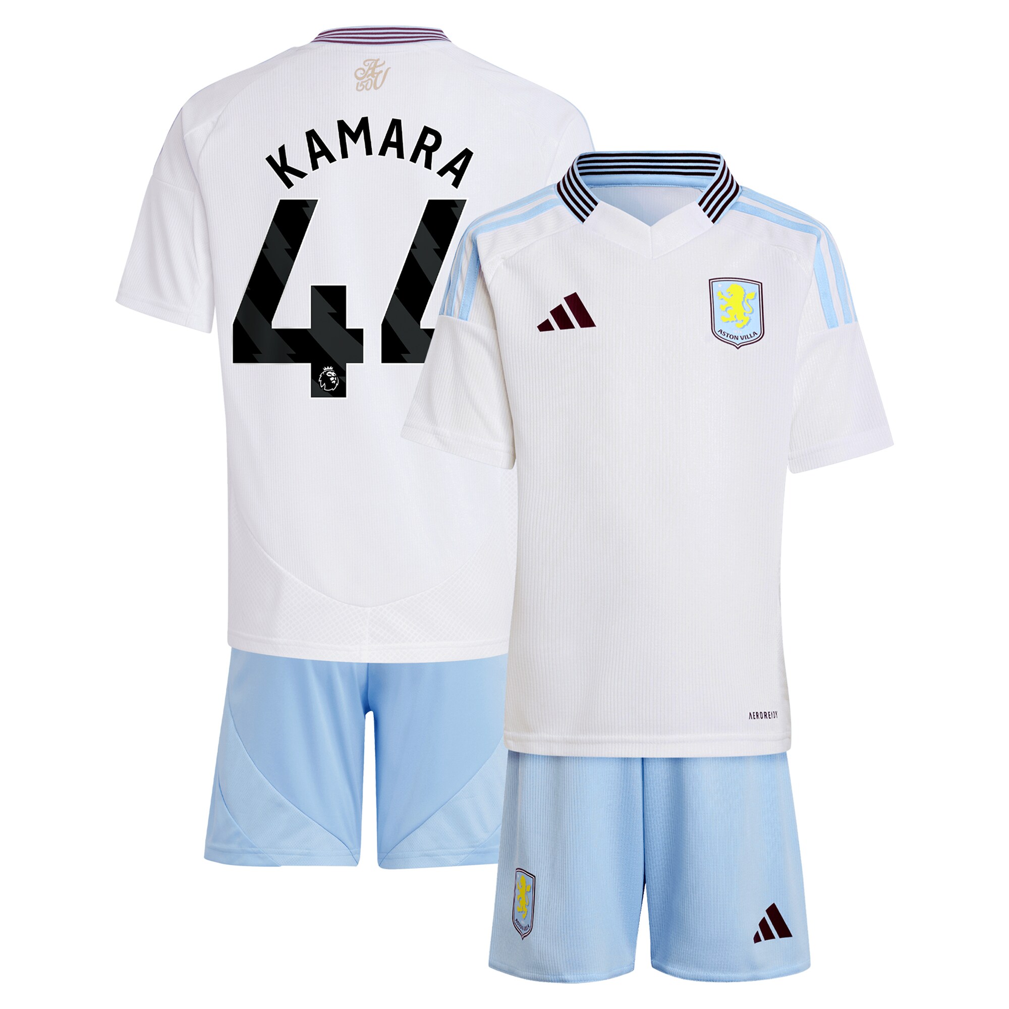 aston villa adidas away mini kit 2024-25 with kamara 44 printing Collection | Aston Villa Fan Shop