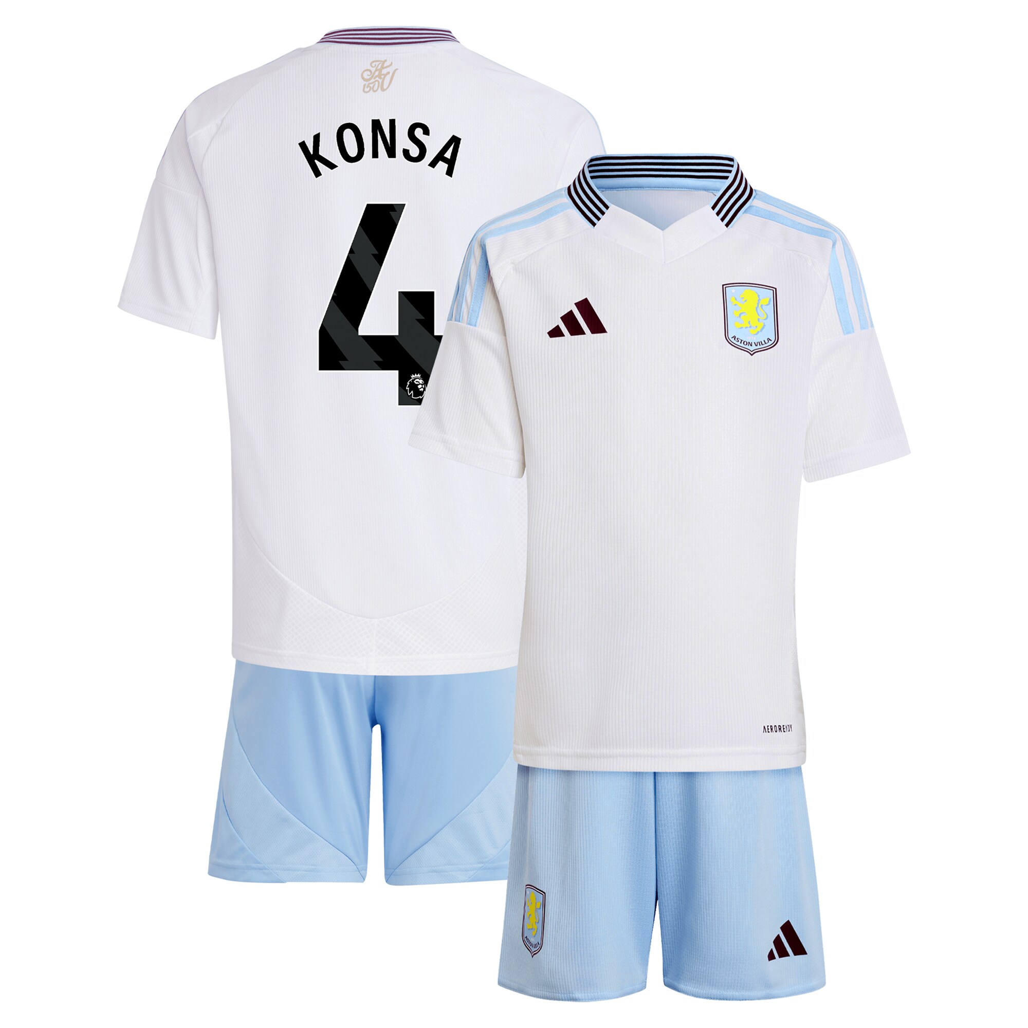 aston villa adidas away mini kit 2024-25 with konsa 4 printing Collection | Aston Villa Fan Shop