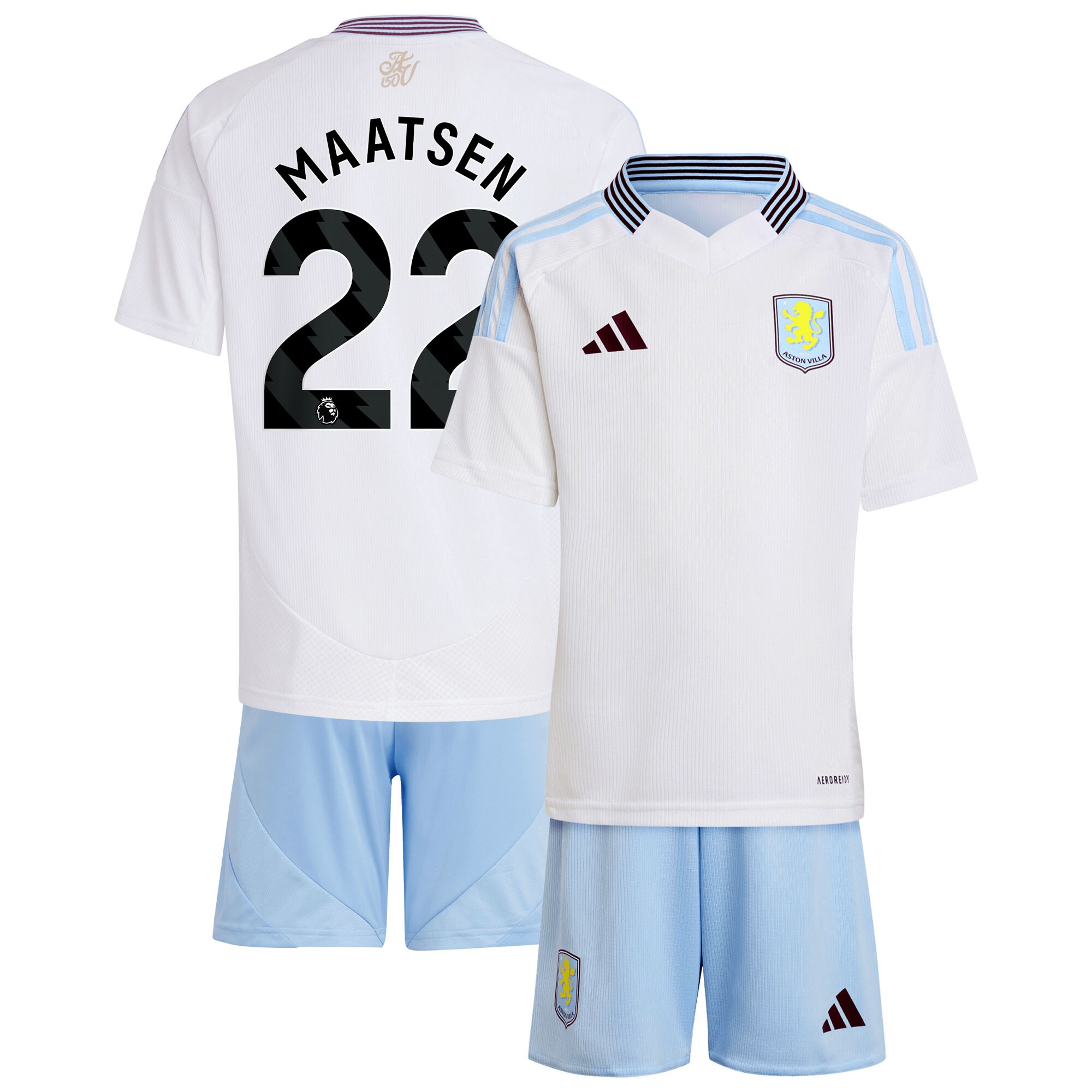 aston villa adidas away mini kit 2024-25 with maatsen 22 printing Collection | Aston Villa Fan Shop