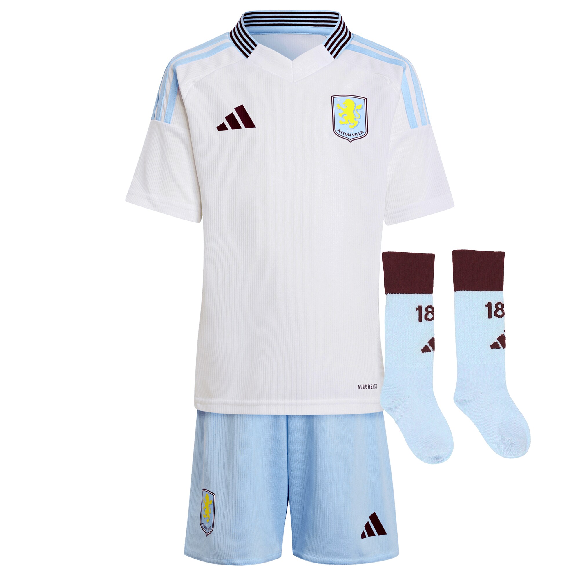 aston villa adidas away mini kit 2024-25 with malen 17 printing Collection | Aston Villa Fan Shop