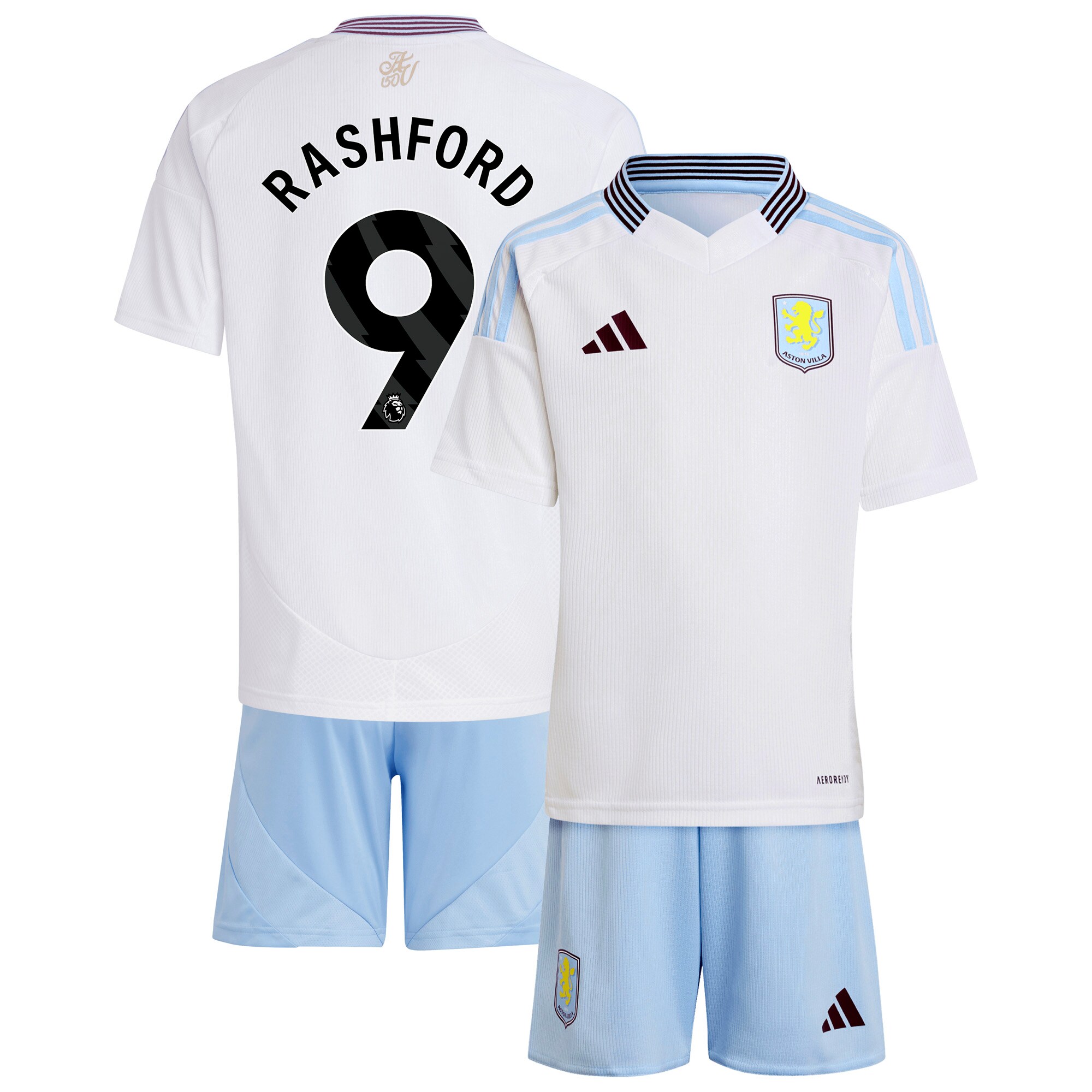 aston villa adidas away mini kit 2024-25 with rashford 9 printing Collection | Aston Villa Fan Shop