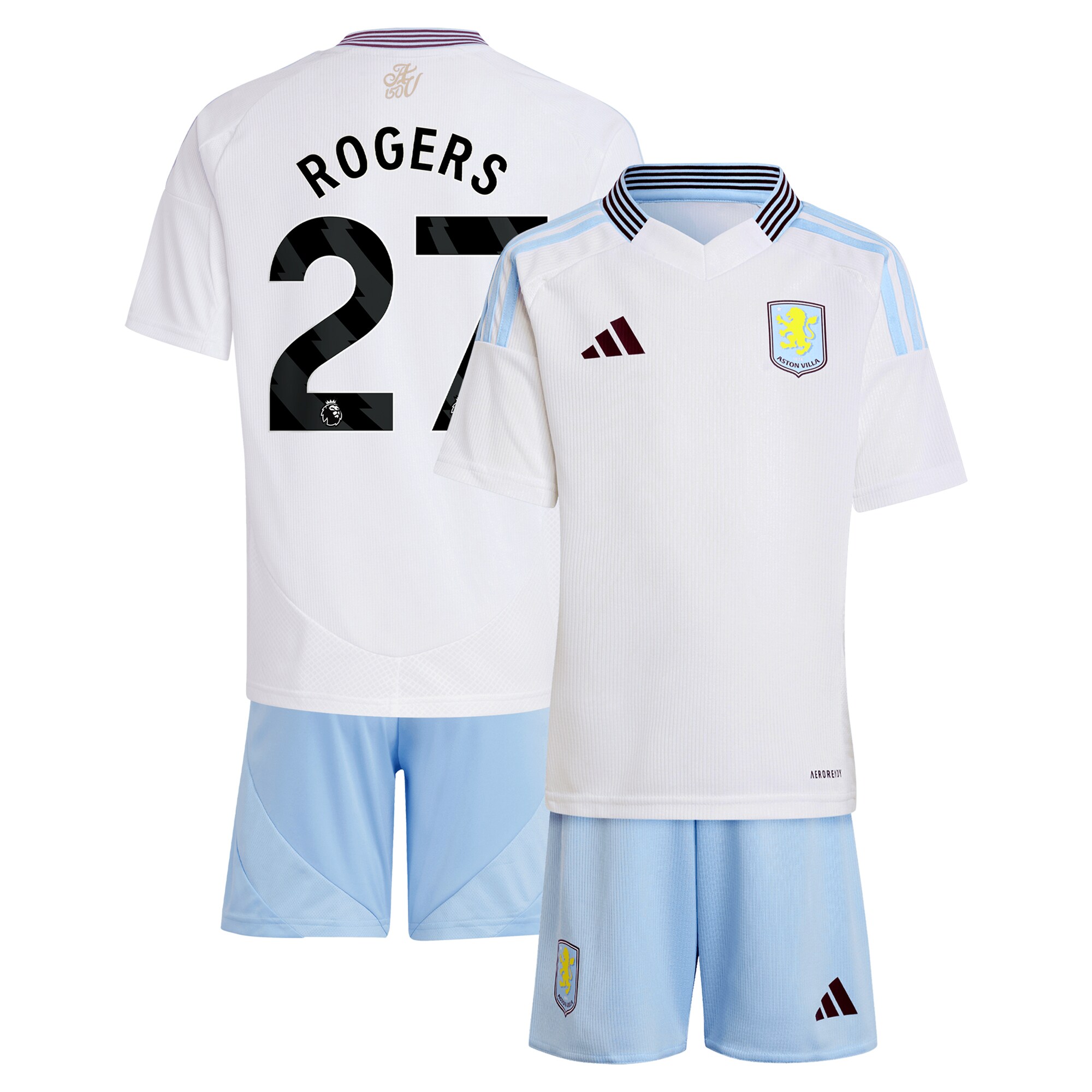 aston villa adidas away mini kit 2024-25 with rogers 27 printing Collection | Aston Villa Fan Shop
