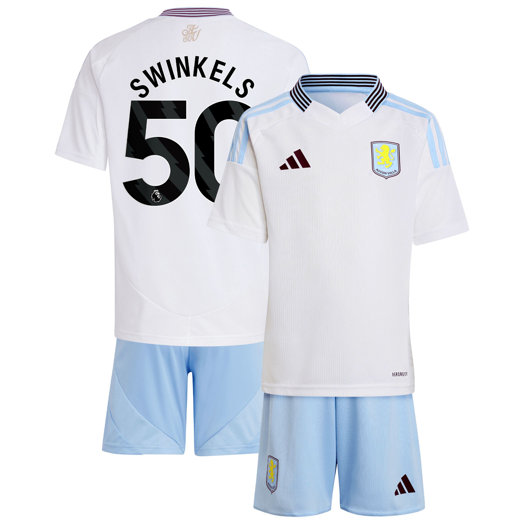 aston villa adidas away mini kit 2024-25 with swinkels 50 printing Collection | Aston Villa Fan Shop