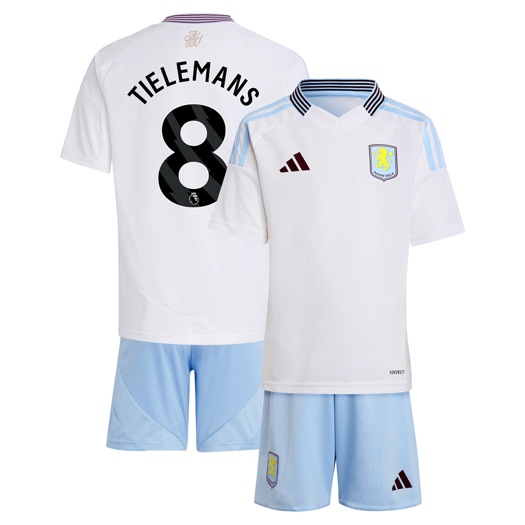 aston villa adidas away mini kit 2024-25 with tielemans 8 printing Collection | Aston Villa Fan Shop