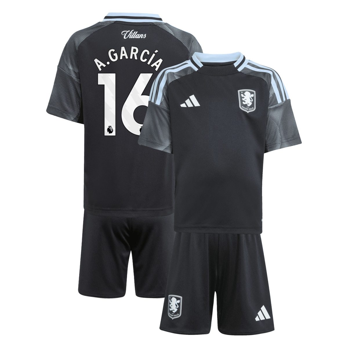 aston villa adidas away mini kit 2025-26 with a.garcía 16 printing Collection | Aston Villa Fan Shop