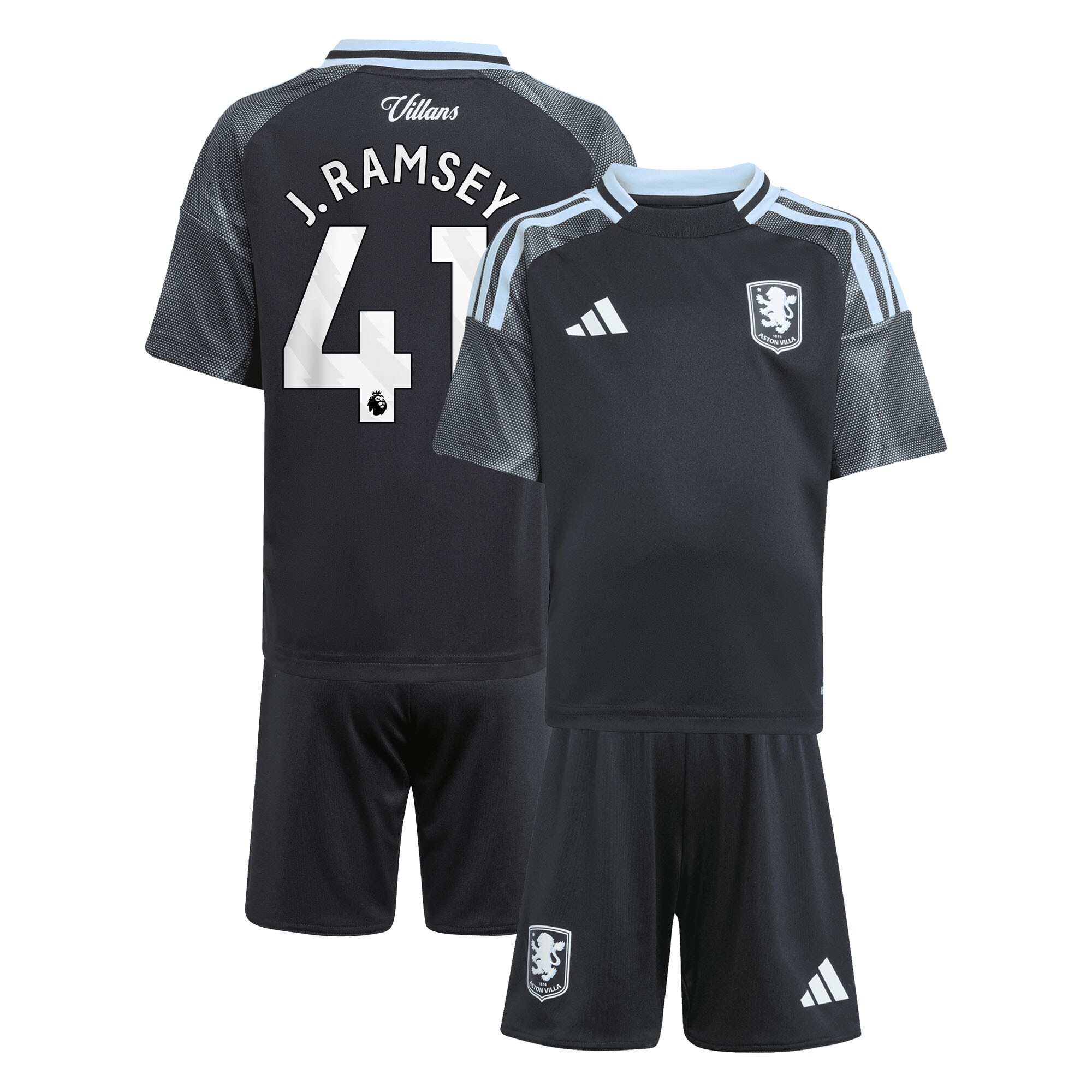 aston villa adidas away mini kit 2025-26 with j. ramsey 41 printing Collection | Aston Villa Fan Shop