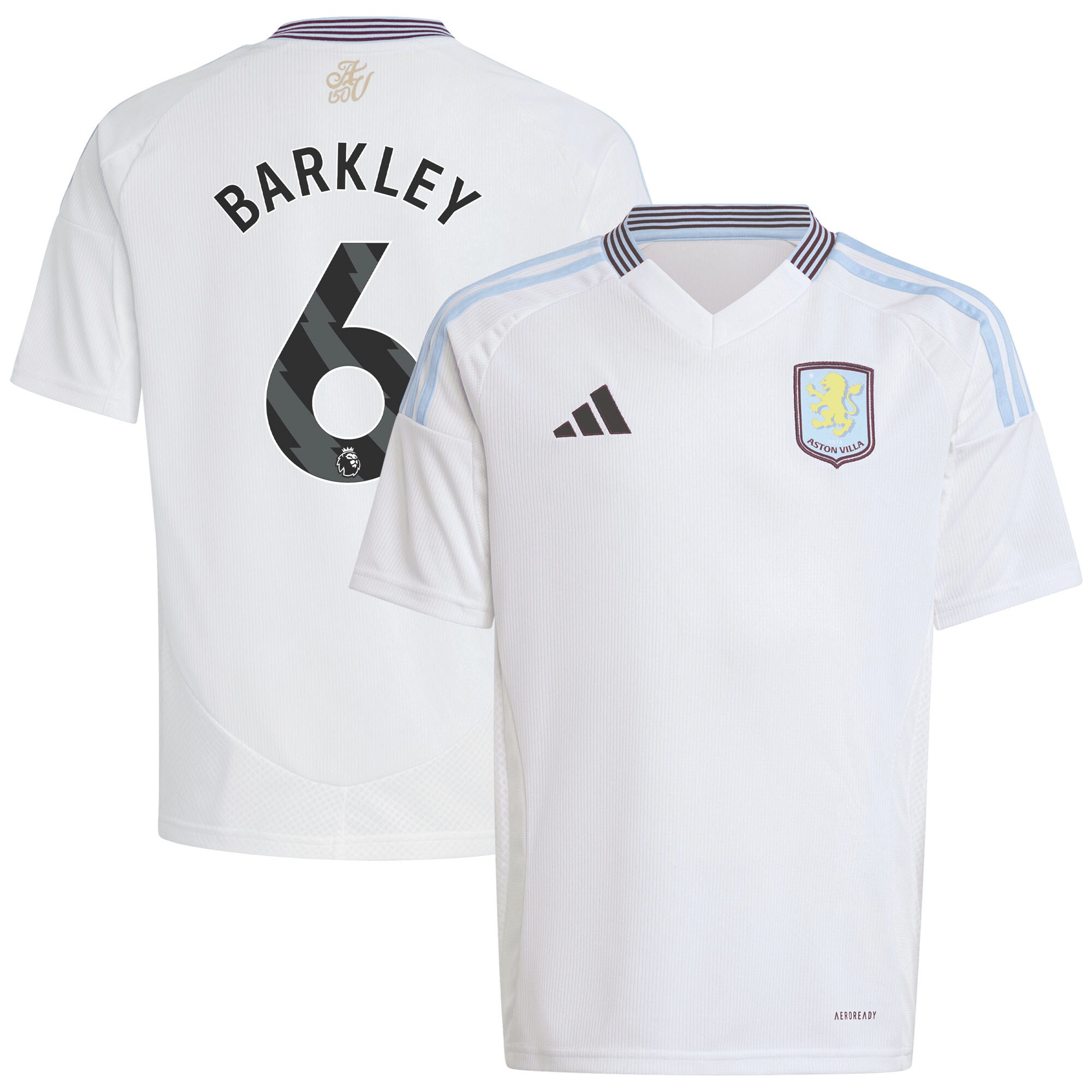 aston villa adidas away shirt 2024-25 – kids with barkley 6 printing Collection | Aston Villa Fan Shop