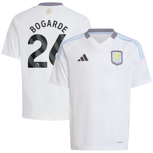 aston villa adidas away shirt 2024-25 – kids with bogarde 26 printing Collection | Aston Villa Fan Shop