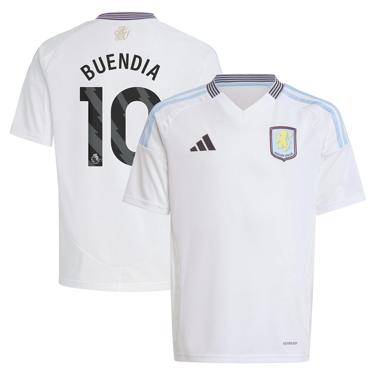 aston villa adidas away shirt 2024-25 – kids with buendia 10 printing Collection | Aston Villa Fan Shop