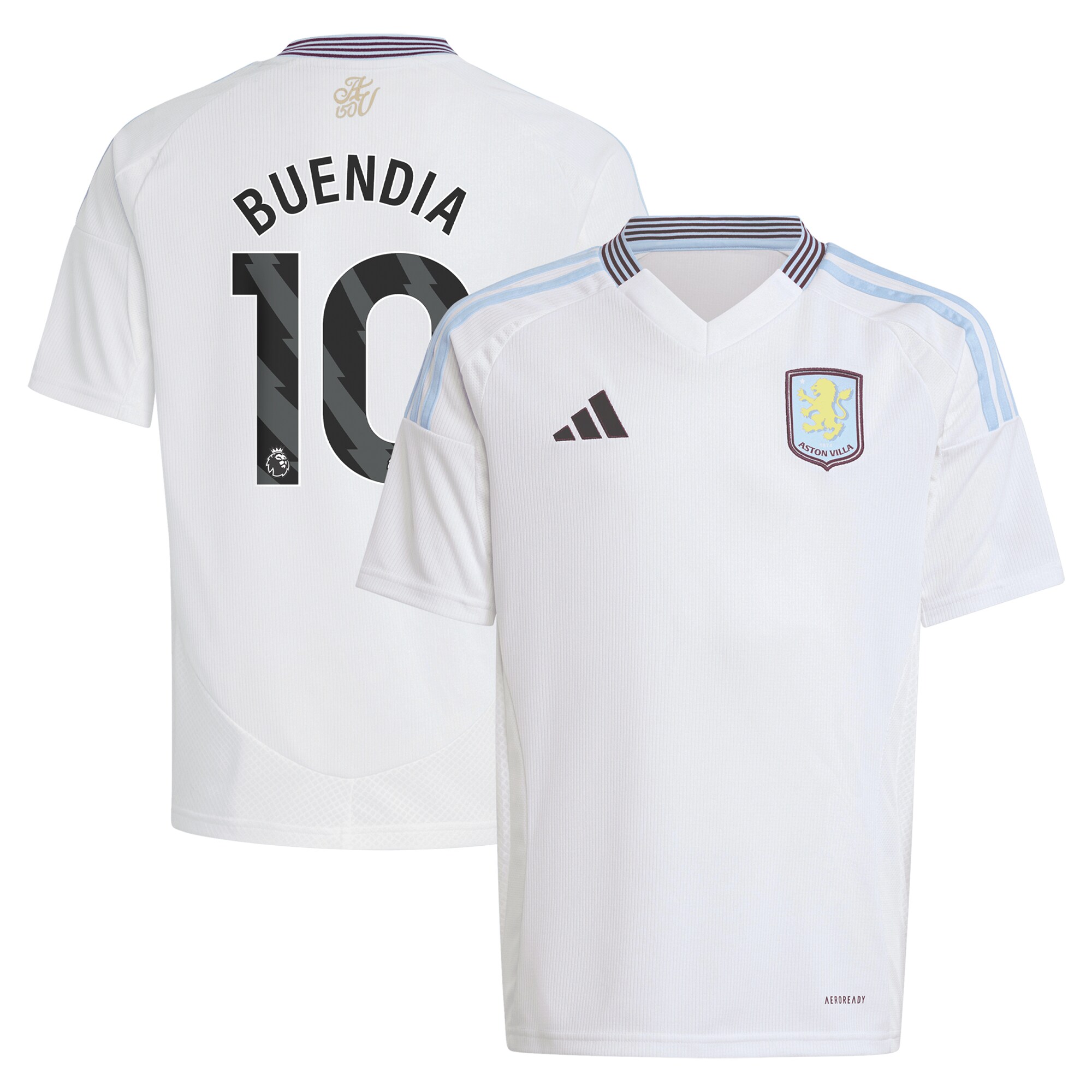aston villa adidas away shirt 2024-25 – kids with buendia 10 printing Collection | Aston Villa Fan Shop