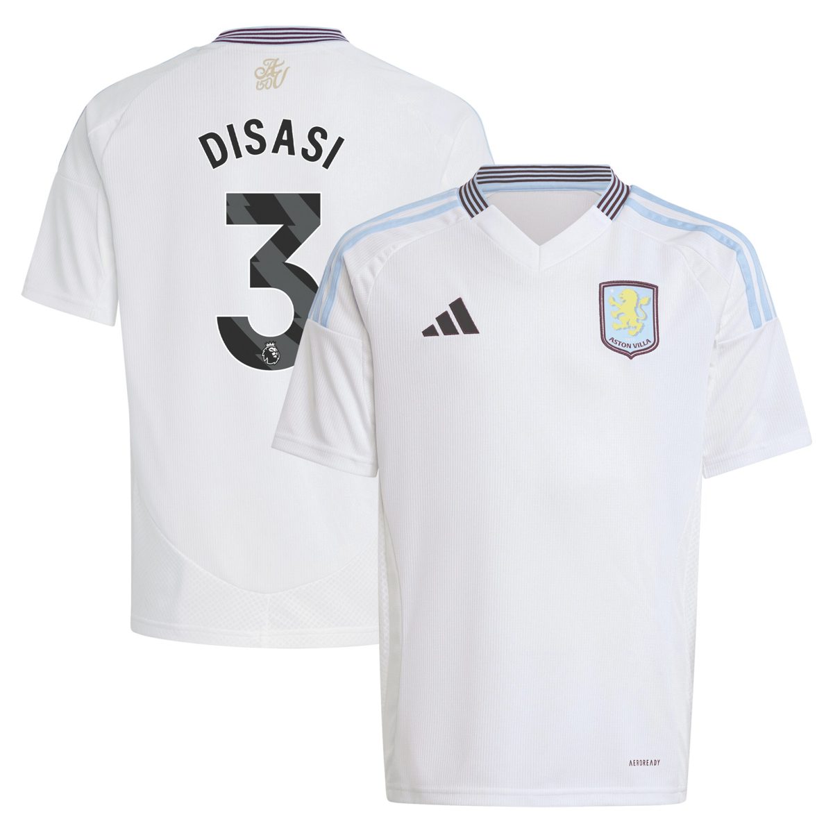 aston villa adidas away shirt 2024-25 – kids with disasi 3 printing Collection | Aston Villa Fan Shop