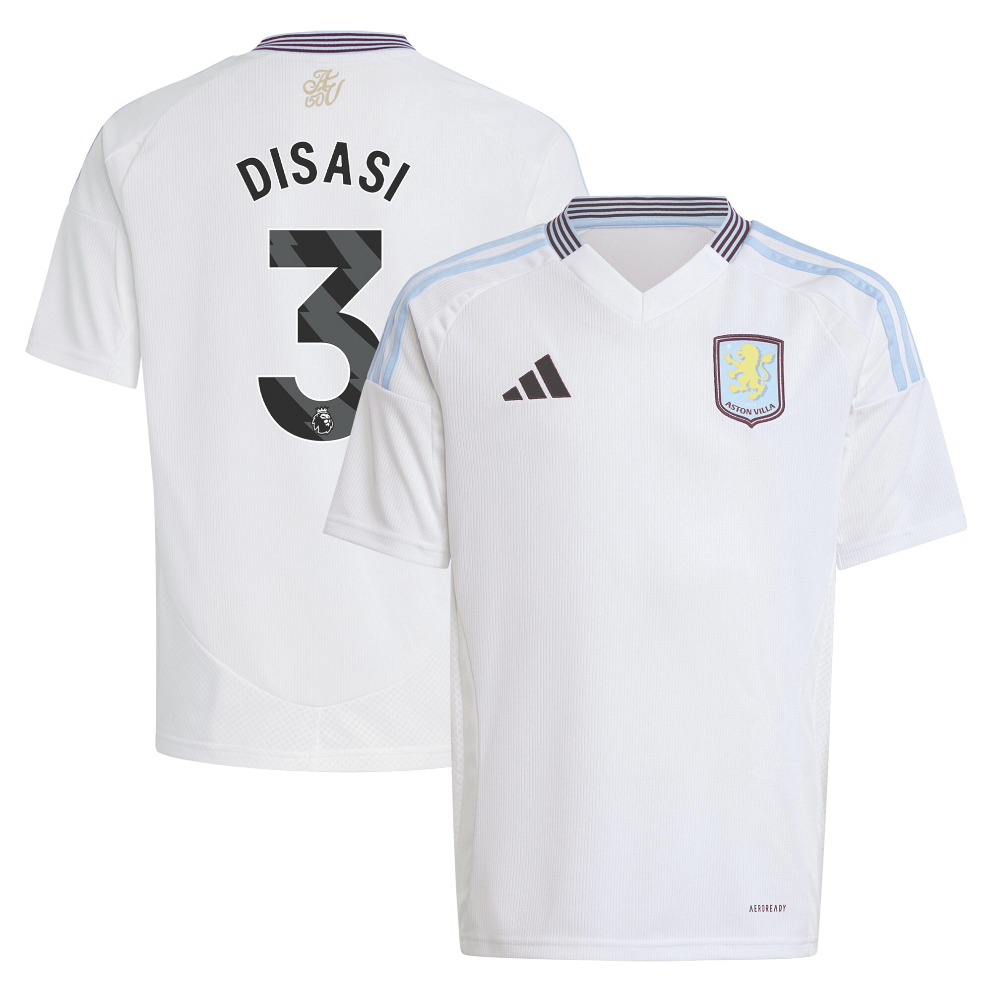 aston villa adidas away shirt 2024-25 – kids with disasi 3 printing Collection | Aston Villa Fan Shop