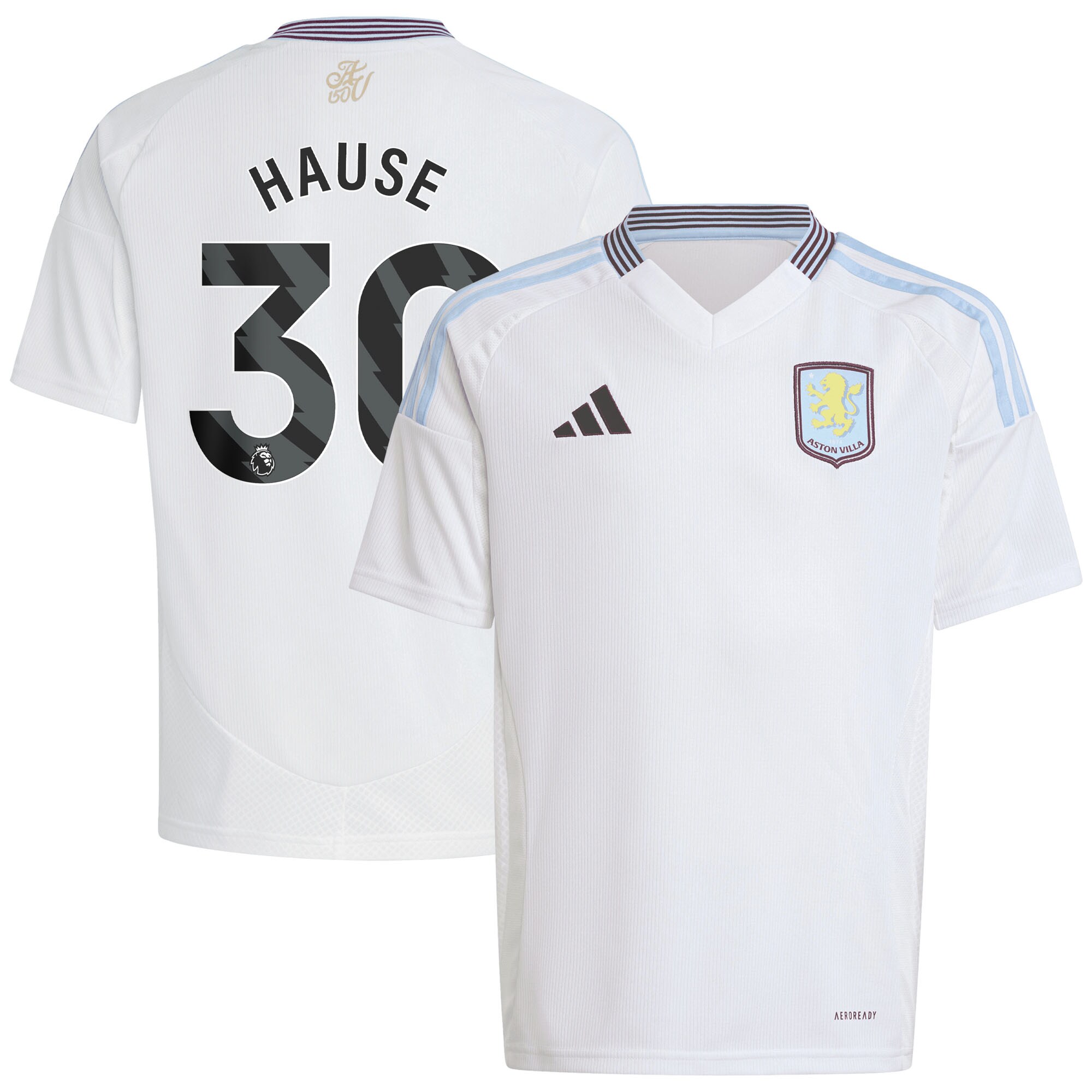 aston villa adidas away shirt 2024-25 – kids with hause 30 printing Collection | Aston Villa Fan Shop