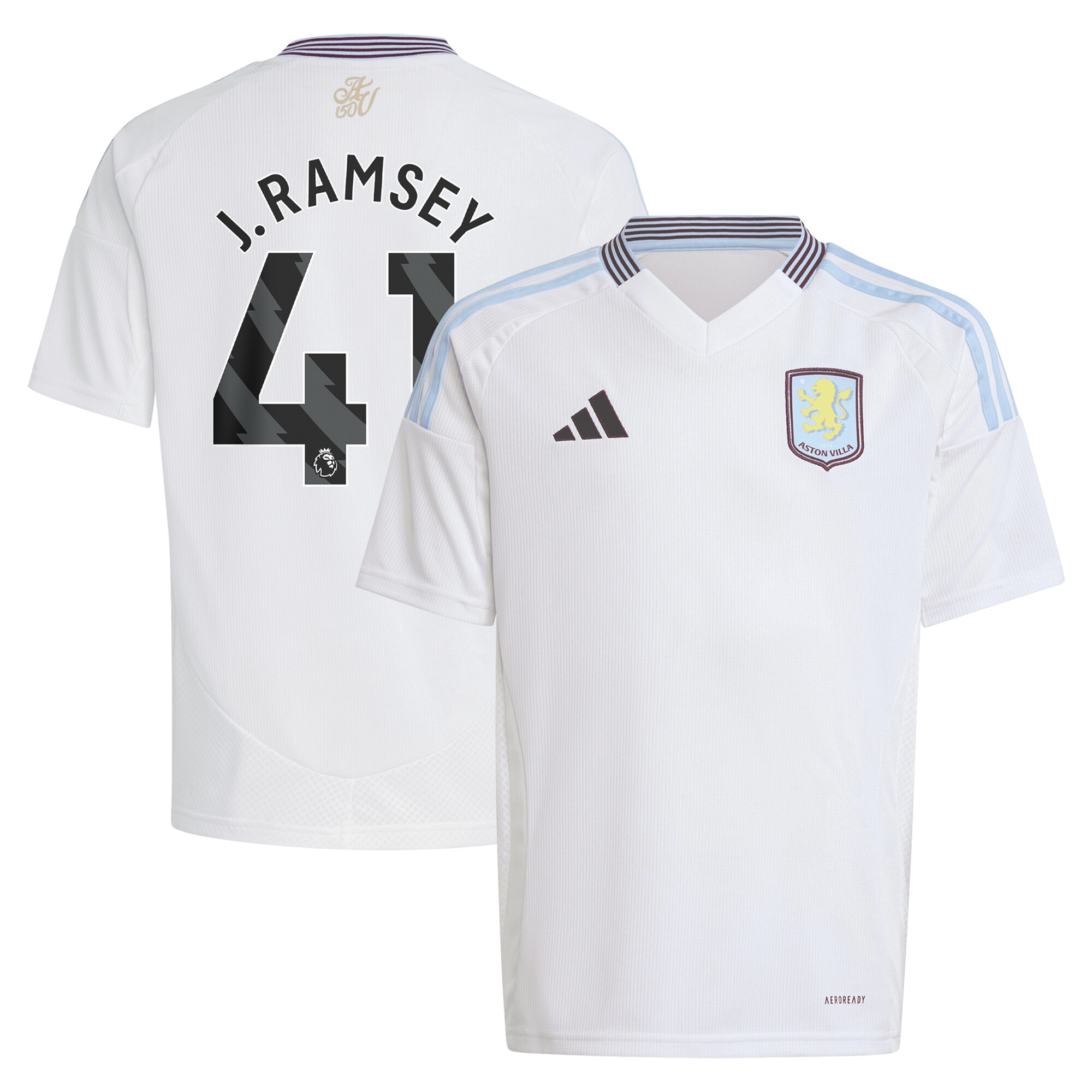 aston villa adidas away shirt 2024-25 – kids with j. ramsey 41 printing Collection | Aston Villa Fan Shop