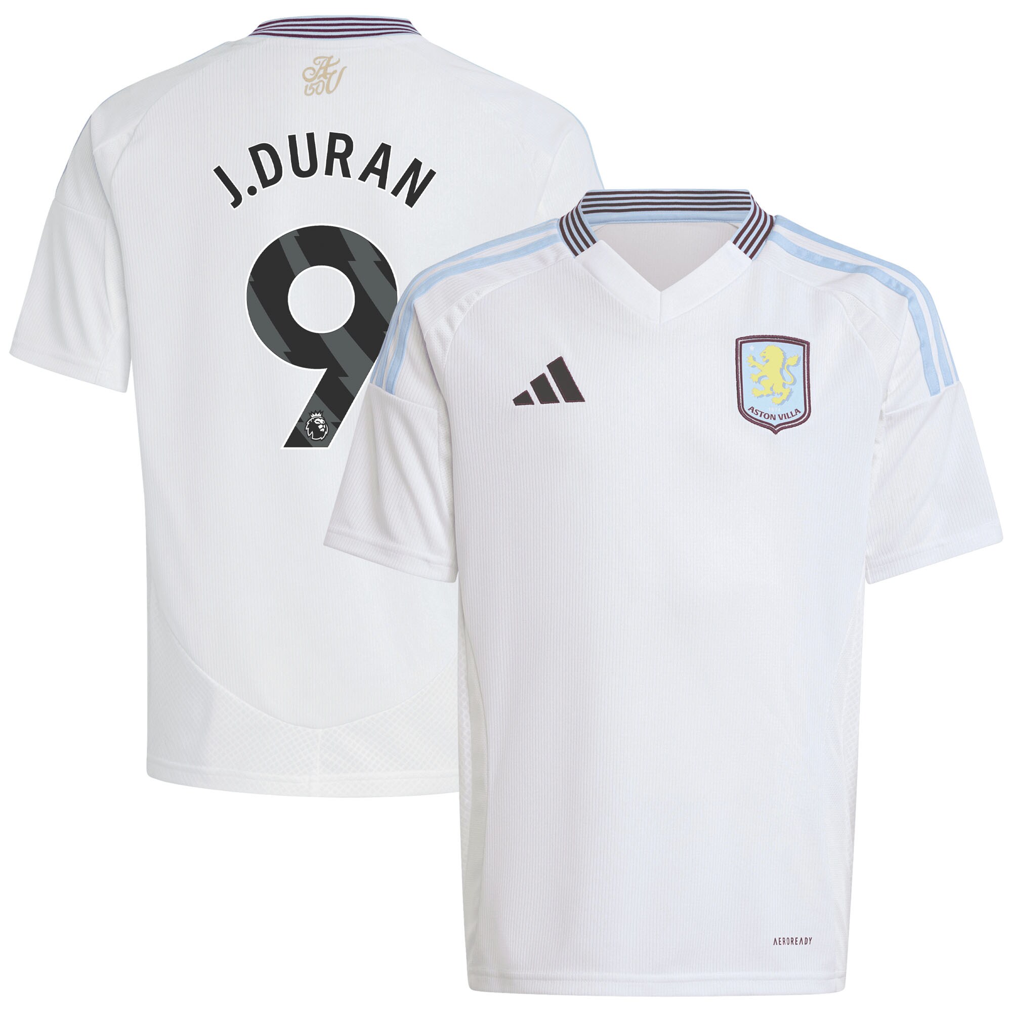 aston villa adidas away shirt 2024-25 – kids with j.duran 9 printing Collection | Aston Villa Fan Shop