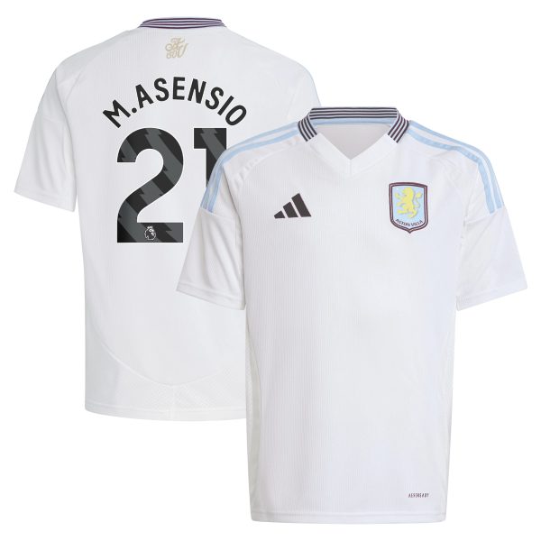 aston villa adidas away shirt 2024-25 – kids with m.asensio 21 printing Collection | Aston Villa Fan Shop