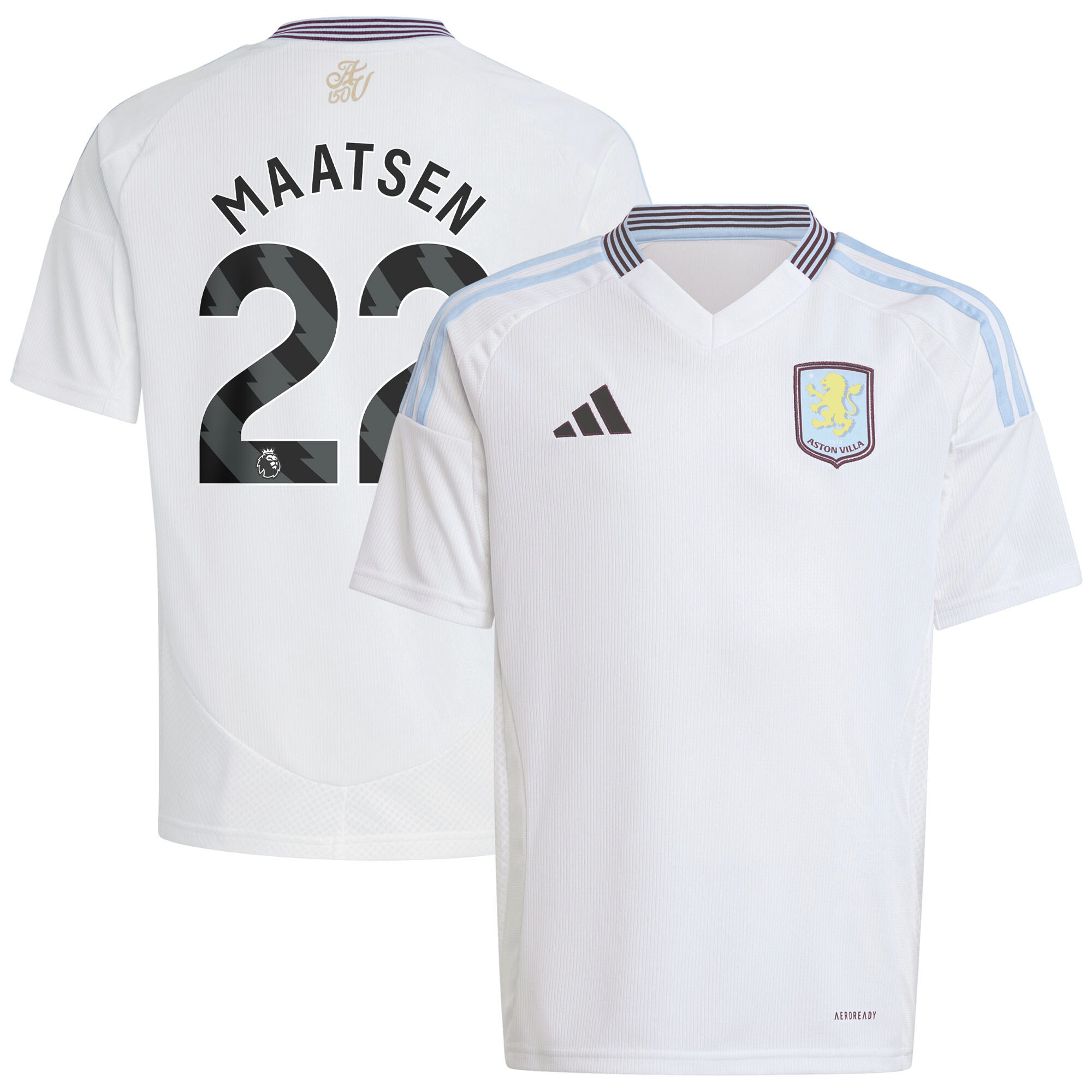 aston villa adidas away shirt 2024-25 – kids with maatsen 22 printing Collection | Aston Villa Fan Shop