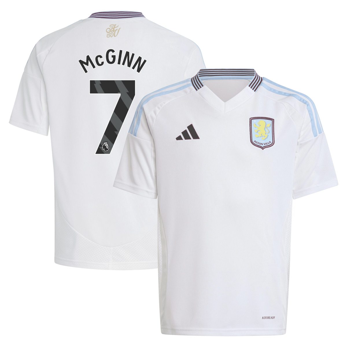 aston villa adidas away shirt 2024-25 – kids with mcginn 7 printing Collection | Aston Villa Fan Shop