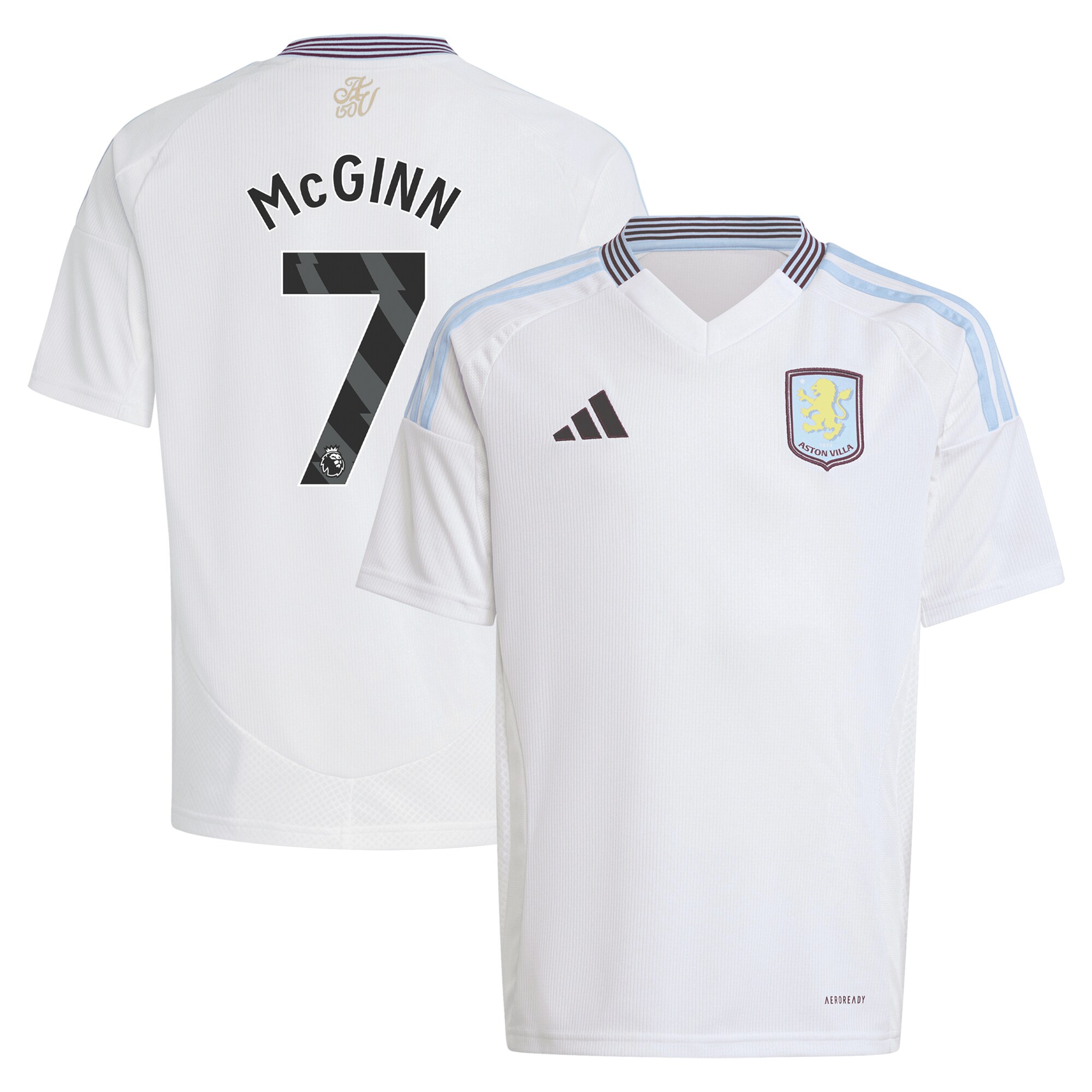 aston villa adidas away shirt 2024-25 – kids with mcginn 7 printing Collection | Aston Villa Fan Shop