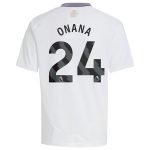 aston villa adidas away shirt 2024-25 – kids with onana 24 printing Collection | Aston Villa Fan Shop