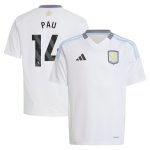 aston villa adidas away shirt 2024-25 – kids with pau 14 printing Collection | Aston Villa Fan Shop