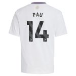 aston villa adidas away shirt 2024-25 – kids with pau 14 printing Collection | Aston Villa Fan Shop