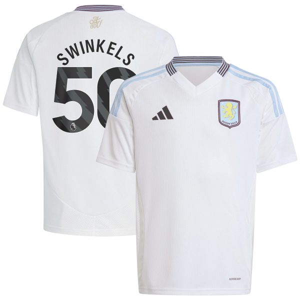 aston villa adidas away shirt 2024-25 – kids with swinkels 50 printing Collection | Aston Villa Fan Shop