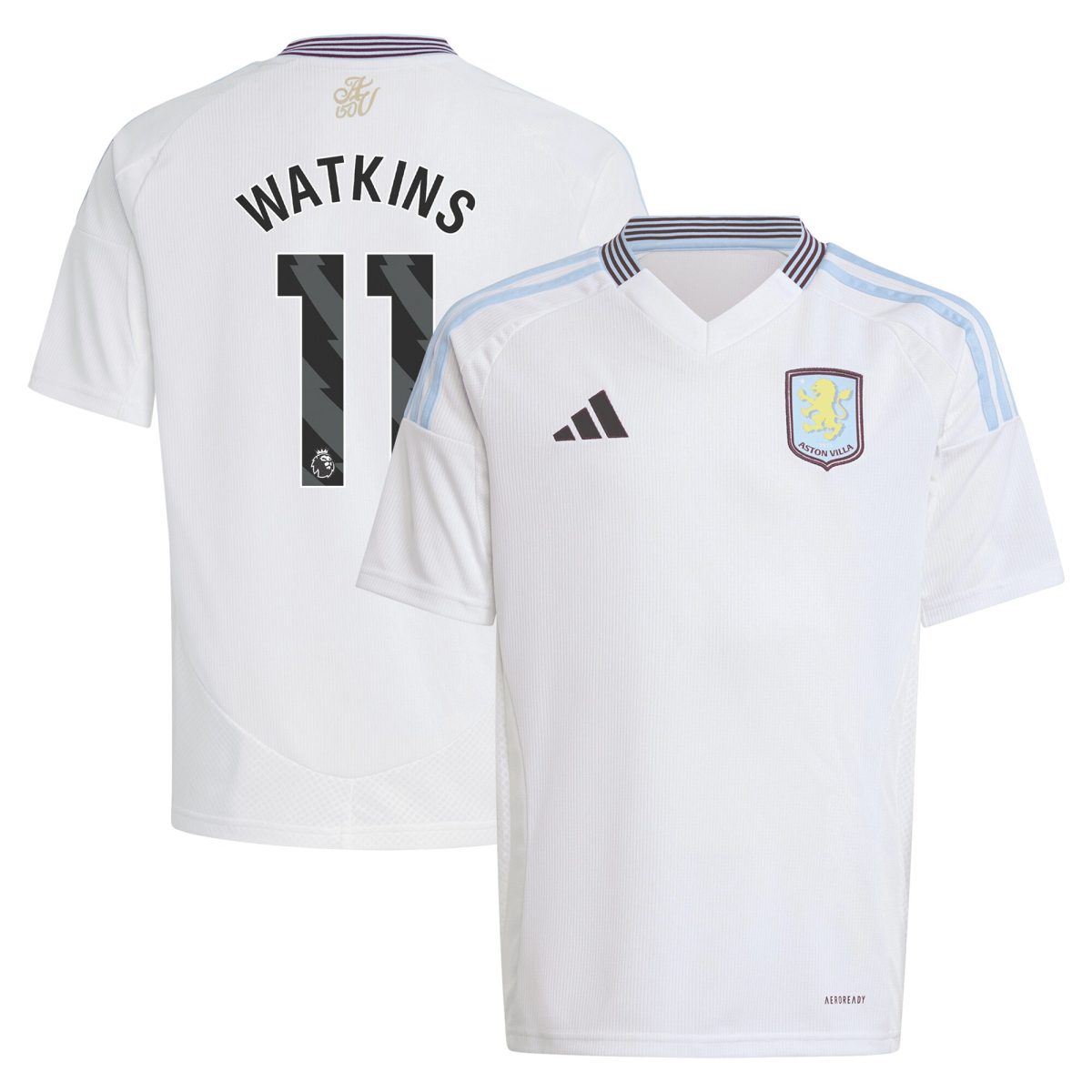 aston villa adidas away shirt 2024-25 – kids with watkins 11 printing Collection | Aston Villa Fan Shop