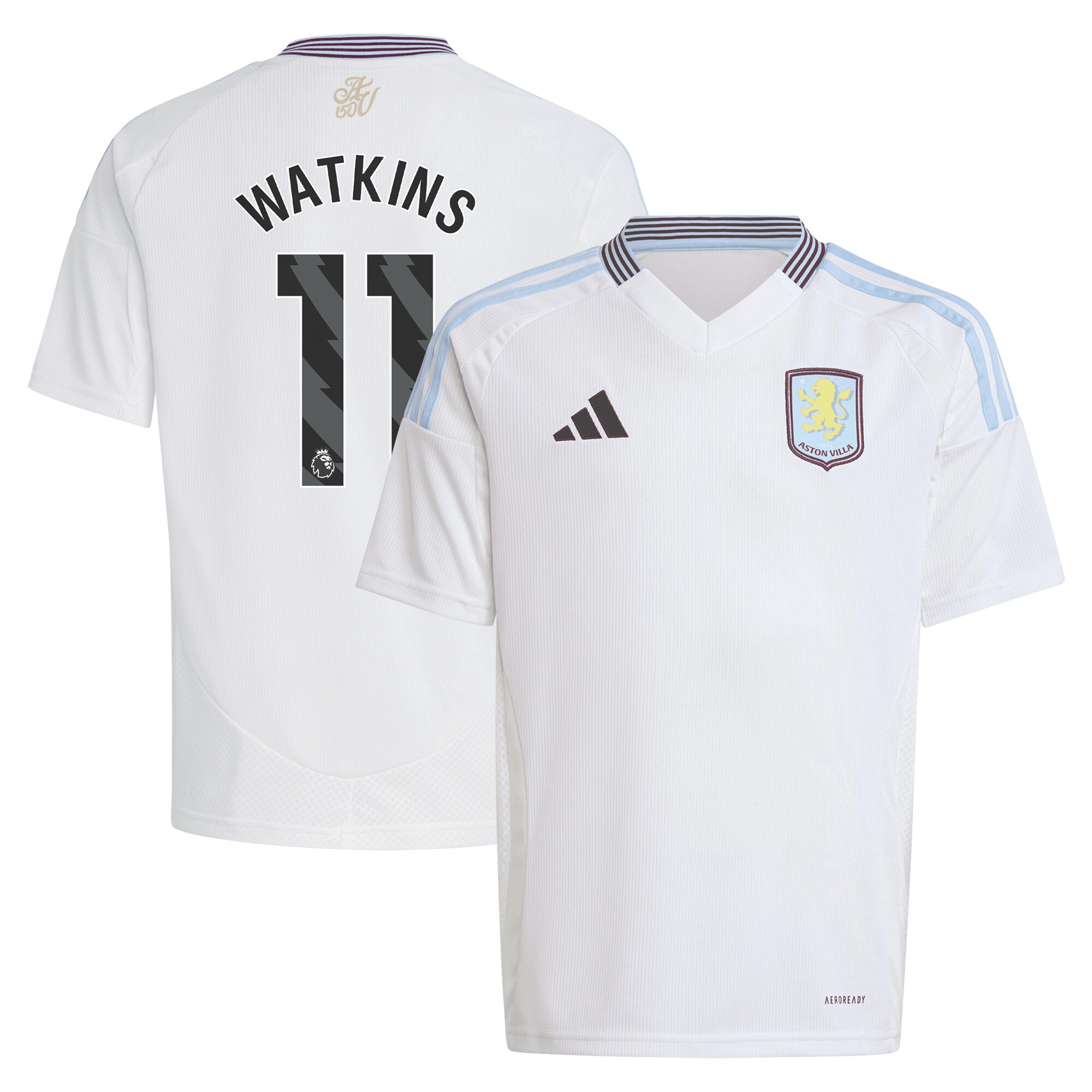 aston villa adidas away shirt 2024-25 – kids with watkins 11 printing Collection | Aston Villa Fan Shop