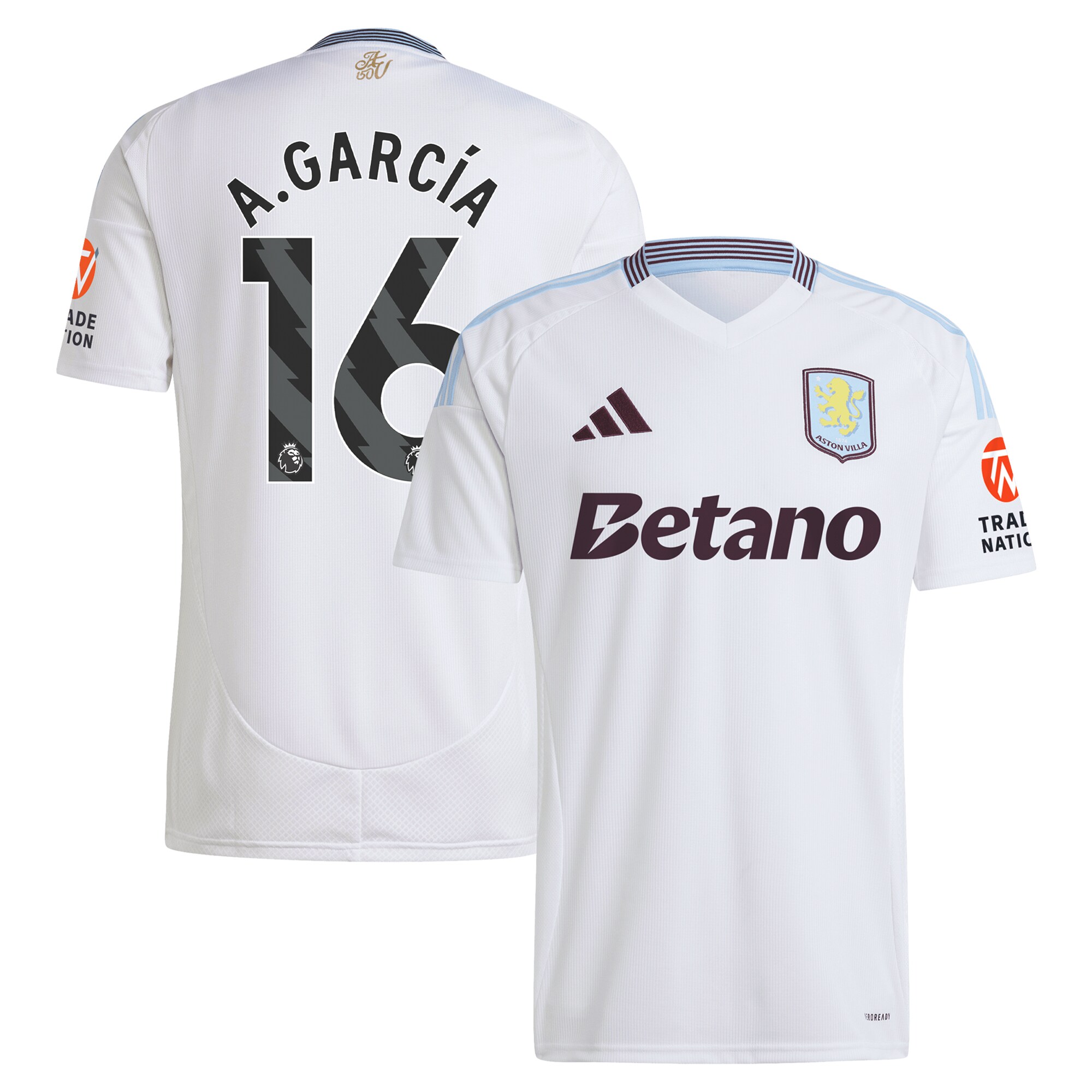 aston villa adidas away shirt 2024-25 with a.garcía 16 printing Collection | Aston Villa Fan Shop