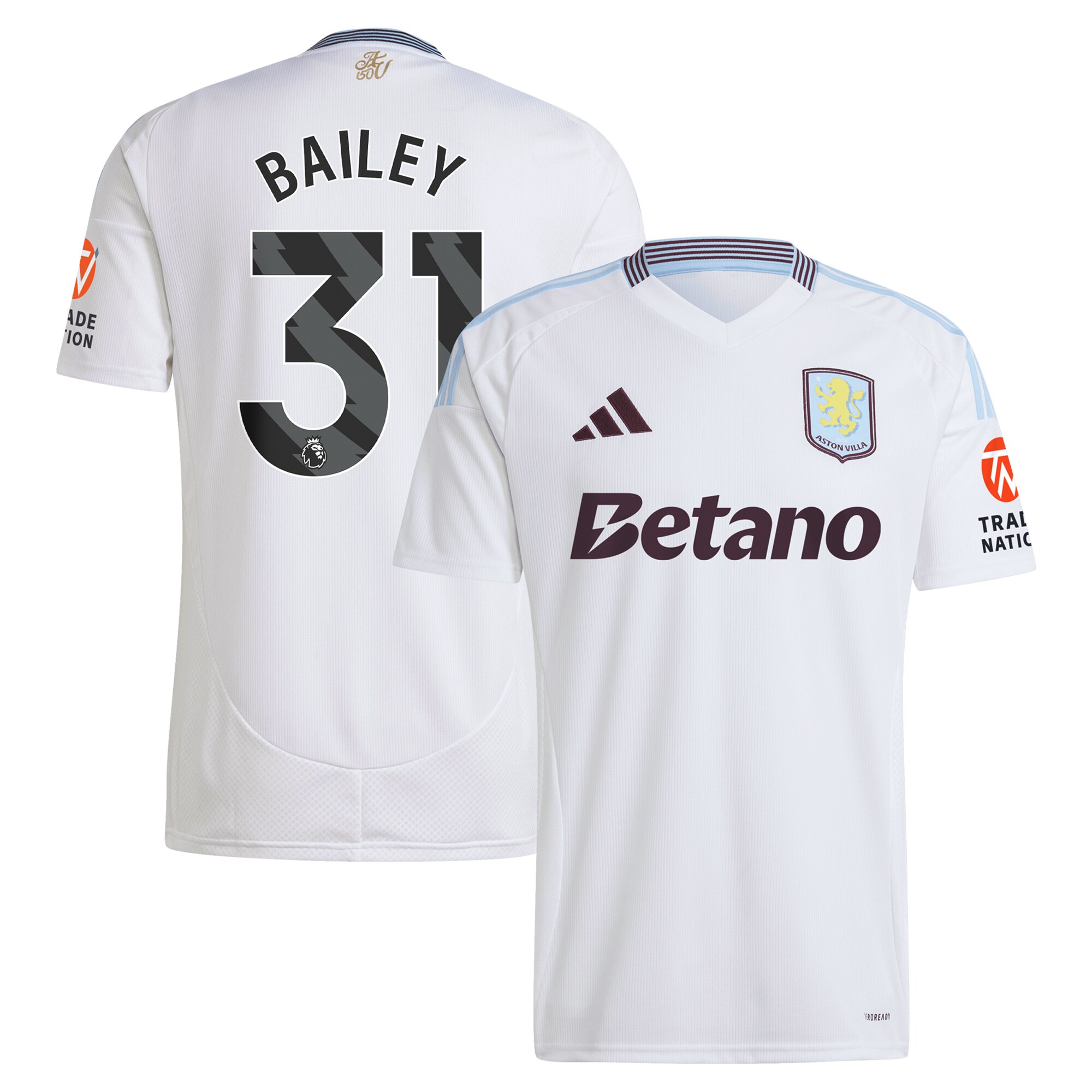 aston villa adidas away shirt 2024-25 with bailey 31 printing Collection | Aston Villa Fan Shop