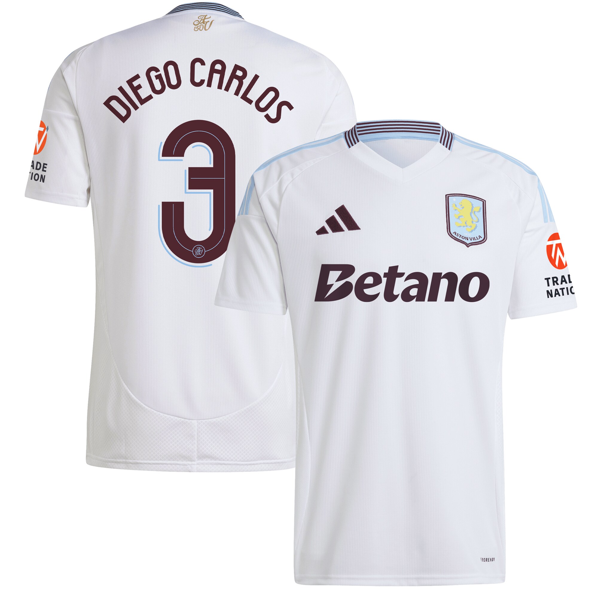 aston villa adidas away shirt 2024-25 with diego carlos 3 cup printing Collection | Aston Villa Fan Shop