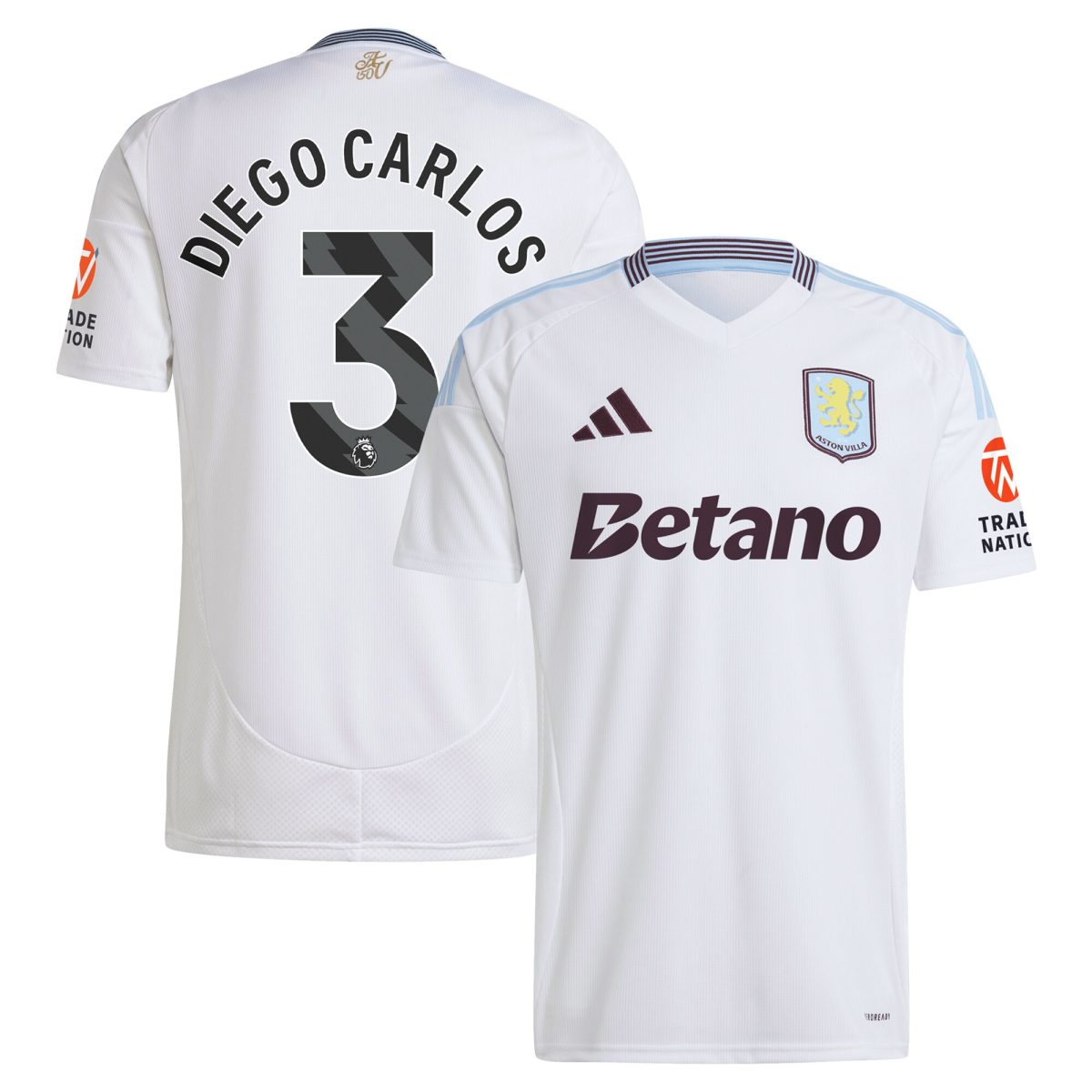 aston villa adidas away shirt 2024-25 with diego carlos 3 printing Collection | Aston Villa Fan Shop