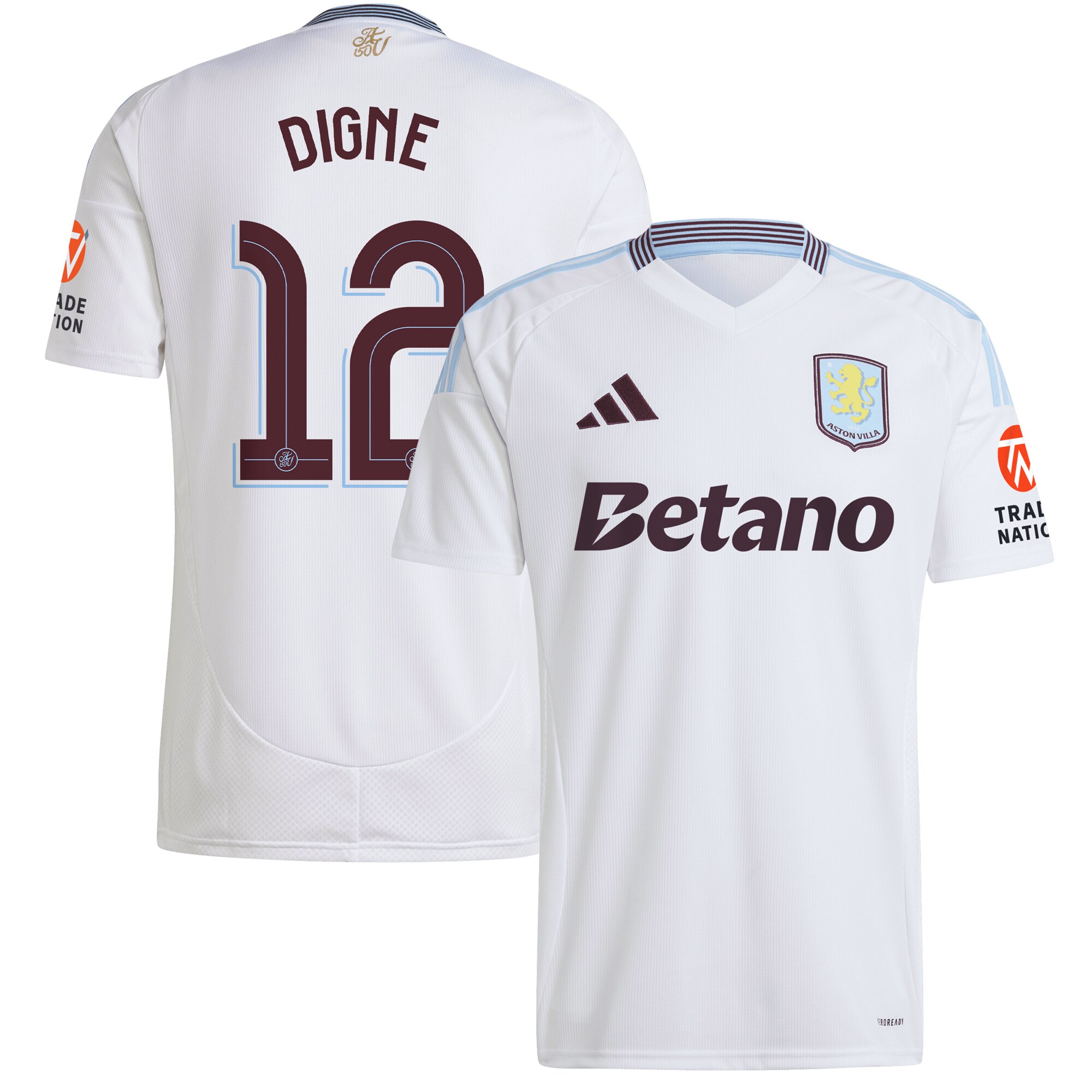 aston villa adidas away shirt 2024-25 with digne 12 cup printing Collection | Aston Villa Fan Shop