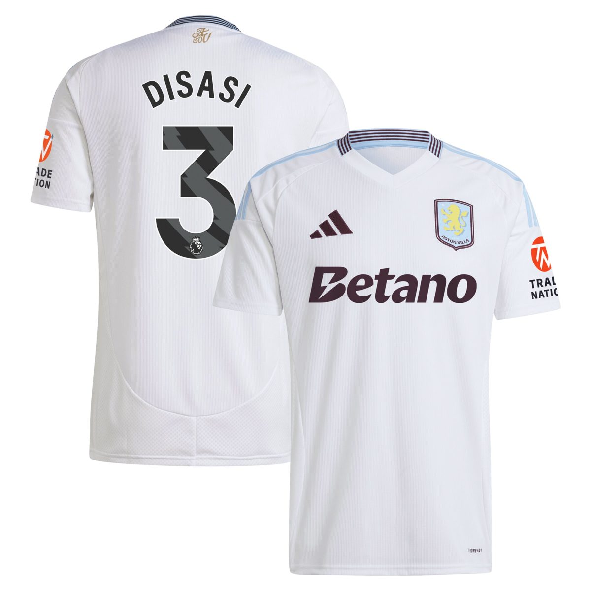 aston villa adidas away shirt 2024-25 with disasi 3 printing Collection | Aston Villa Fan Shop