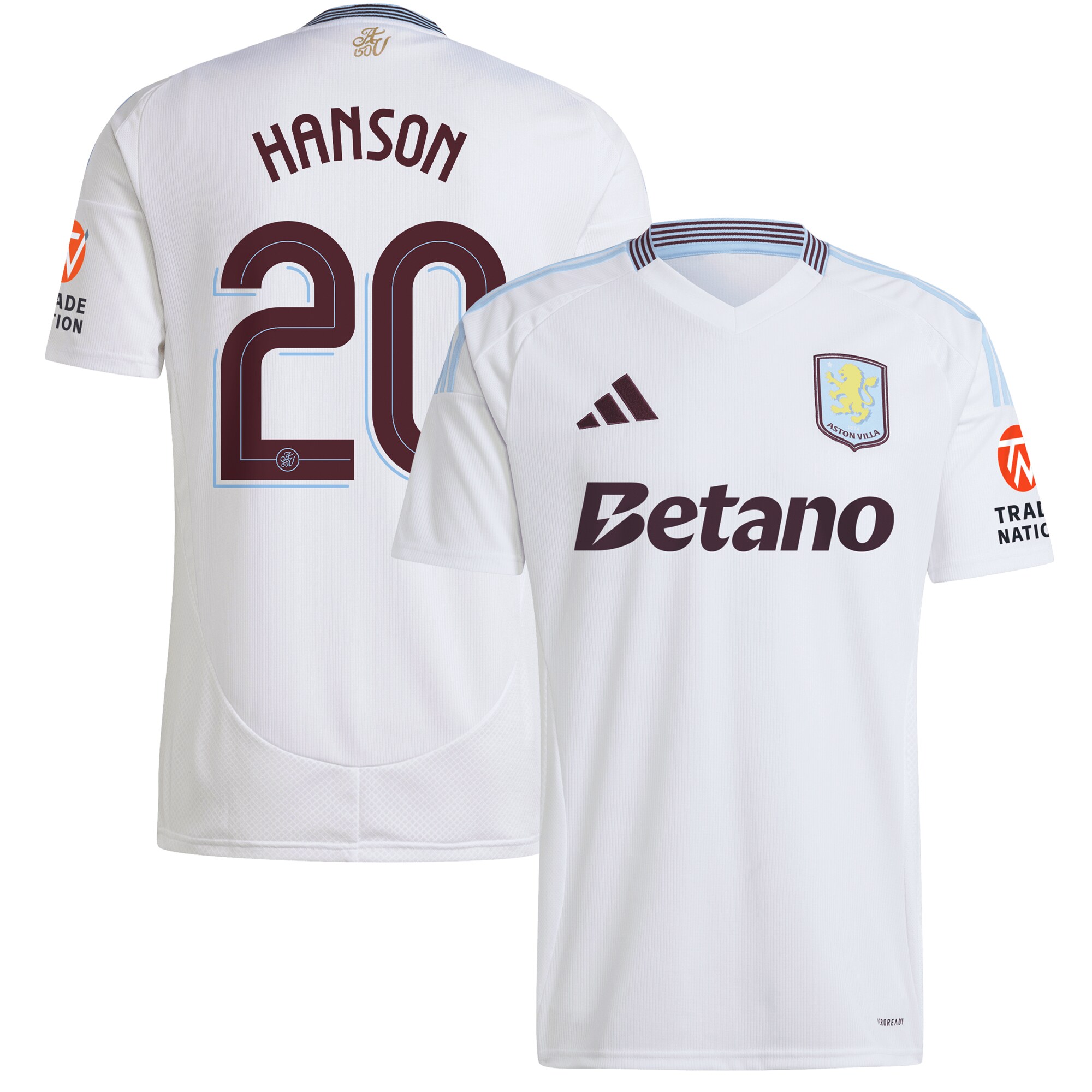 aston villa adidas away shirt 2024-25 with hanson 20 cup printing Collection | Aston Villa Fan Shop