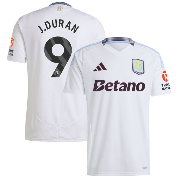 aston villa adidas away shirt 2024-25 with j.duran 9 printing Collection | Aston Villa Fan Shop