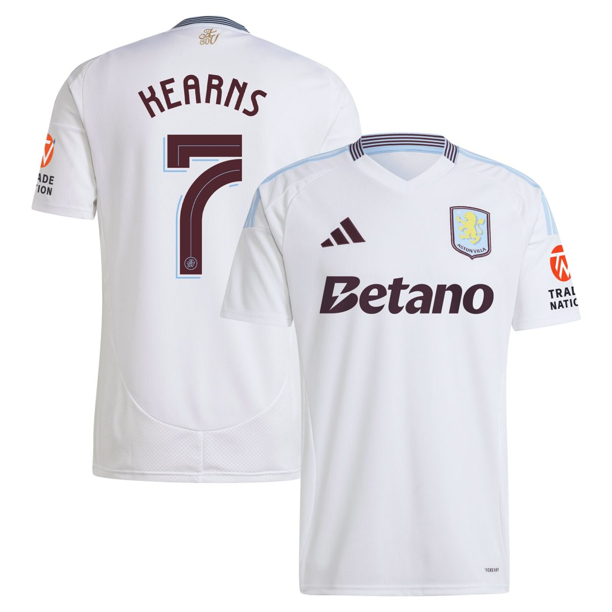 aston villa adidas away shirt 2024-25 with kearns 7 cup printing Collection | Aston Villa Fan Shop