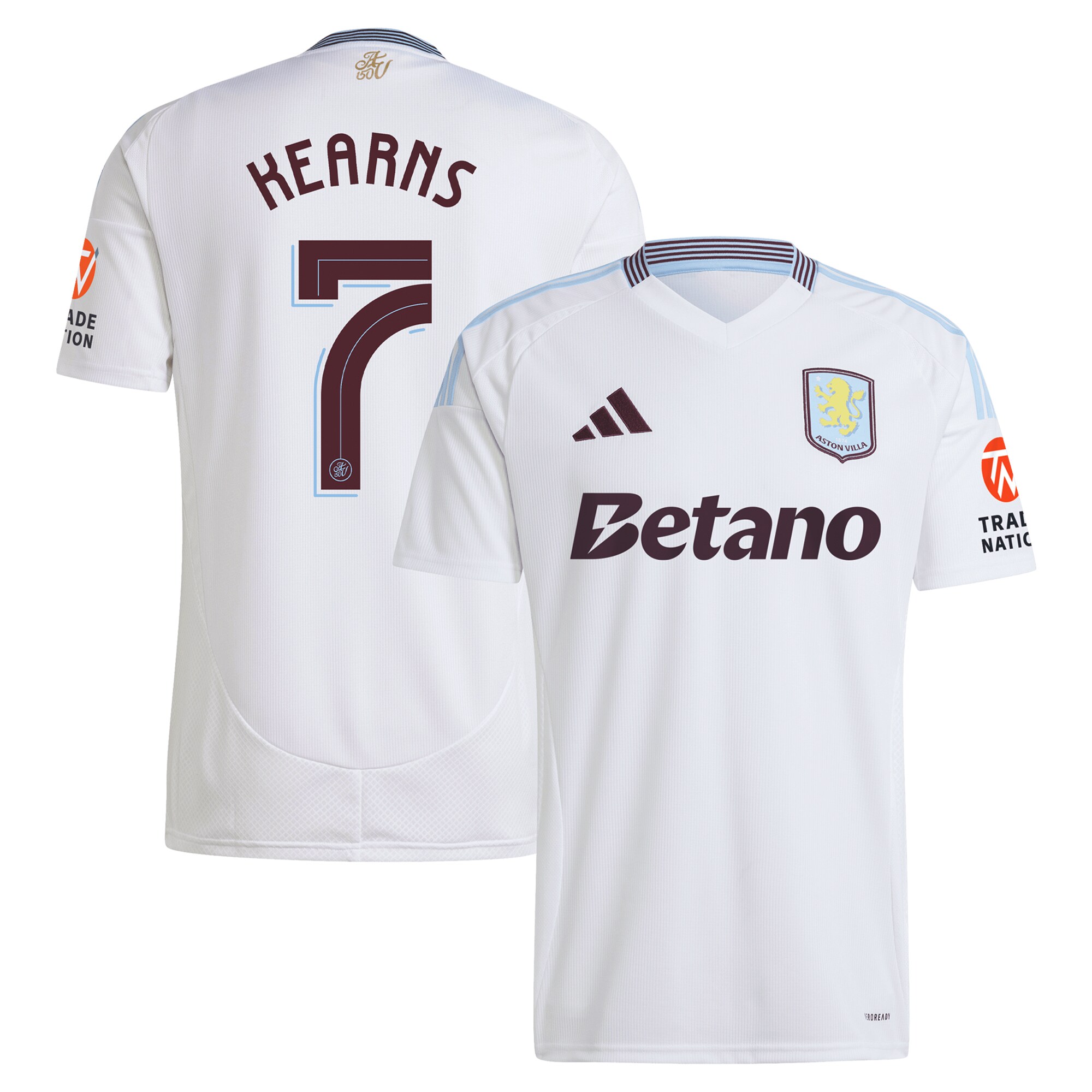 aston villa adidas away shirt 2024-25 with kearns 7 cup printing Collection | Aston Villa Fan Shop