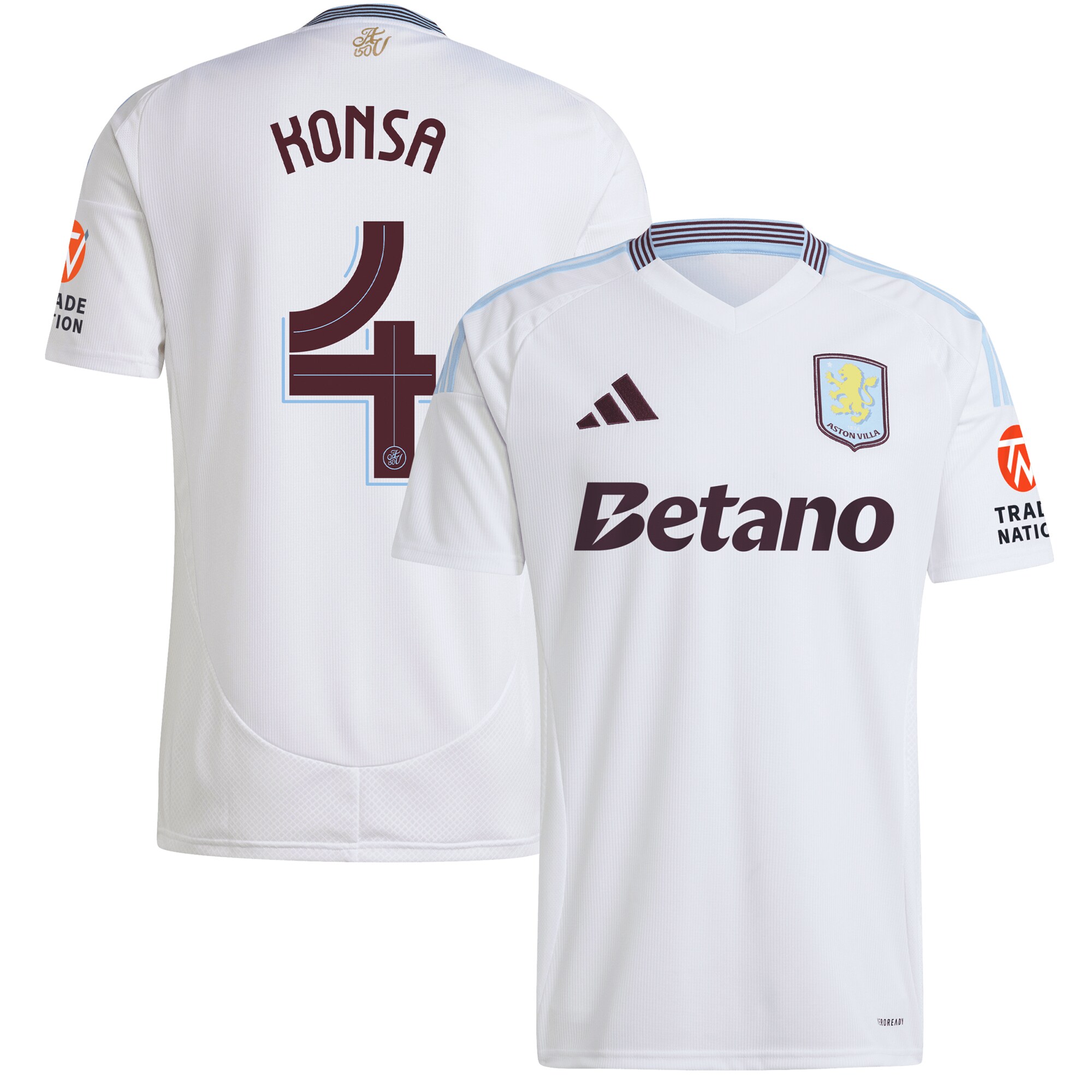 aston villa adidas away shirt 2024-25 with konsa 4 cup printing Collection | Aston Villa Fan Shop