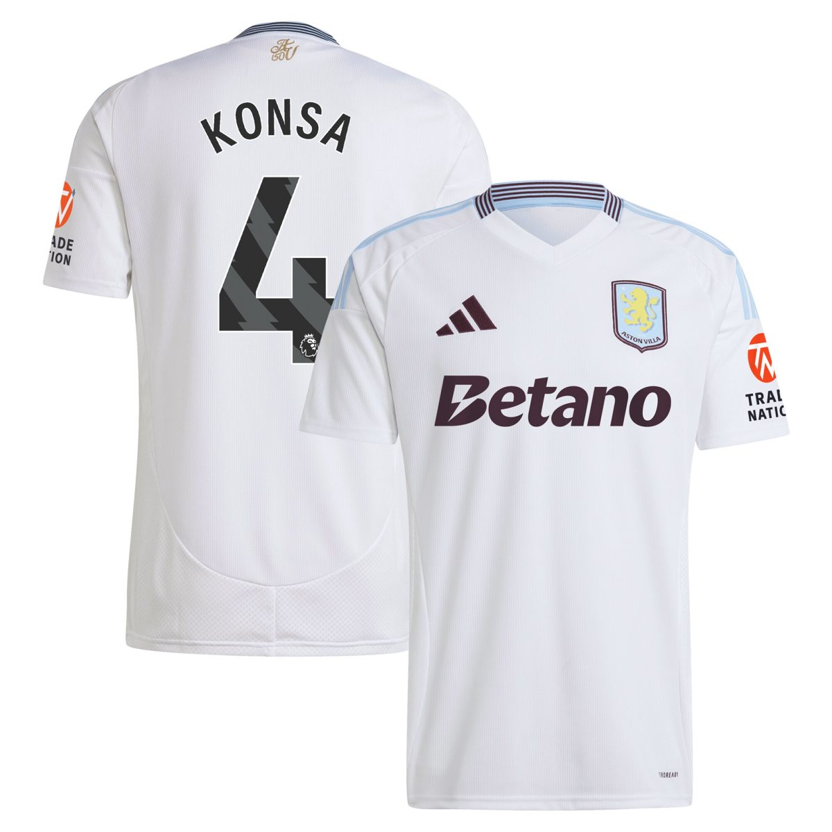 aston villa adidas away shirt 2024-25 with konsa 4 printing Collection | Aston Villa Fan Shop