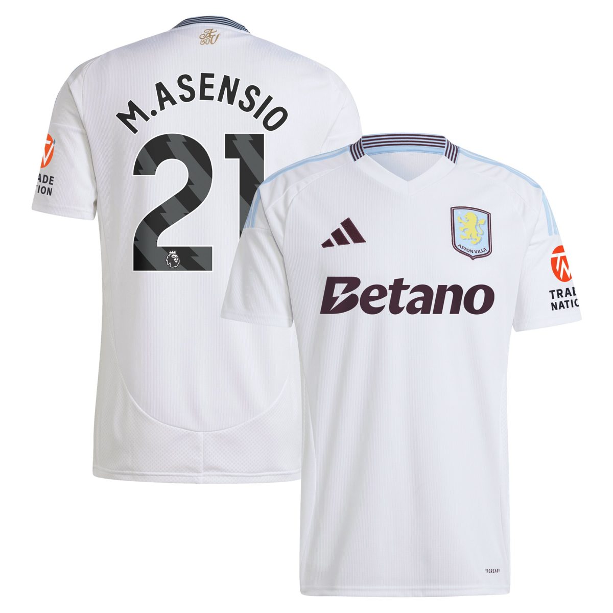aston villa adidas away shirt 2024-25 with m.asensio 21 printing Collection | Aston Villa Fan Shop