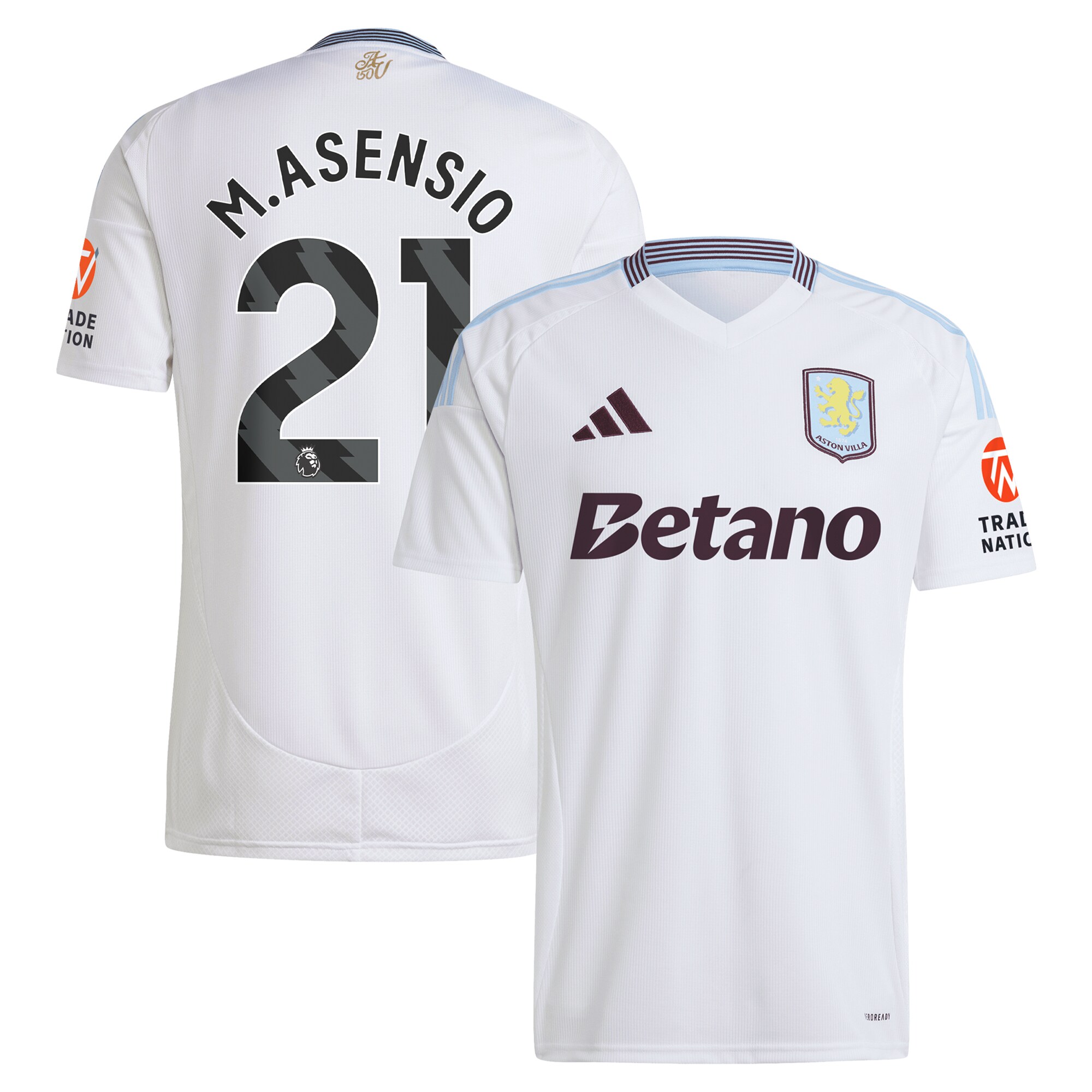 aston villa adidas away shirt 2024-25 with m.asensio 21 printing Collection | Aston Villa Fan Shop