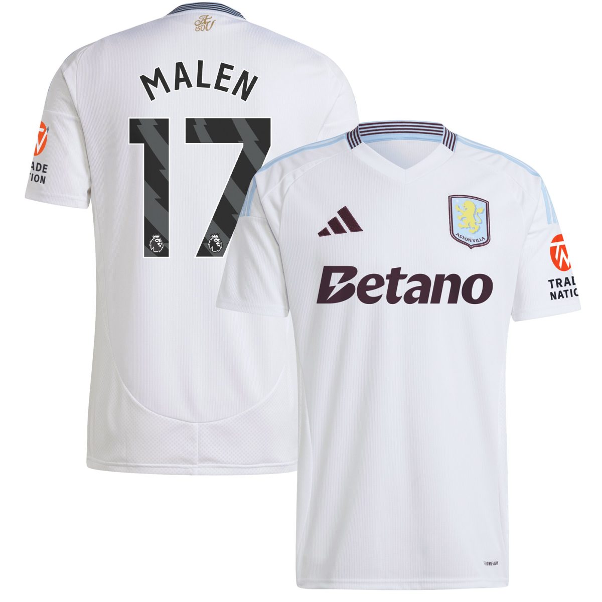 aston villa adidas away shirt 2024-25 with malen 17 printing Collection | Aston Villa Fan Shop