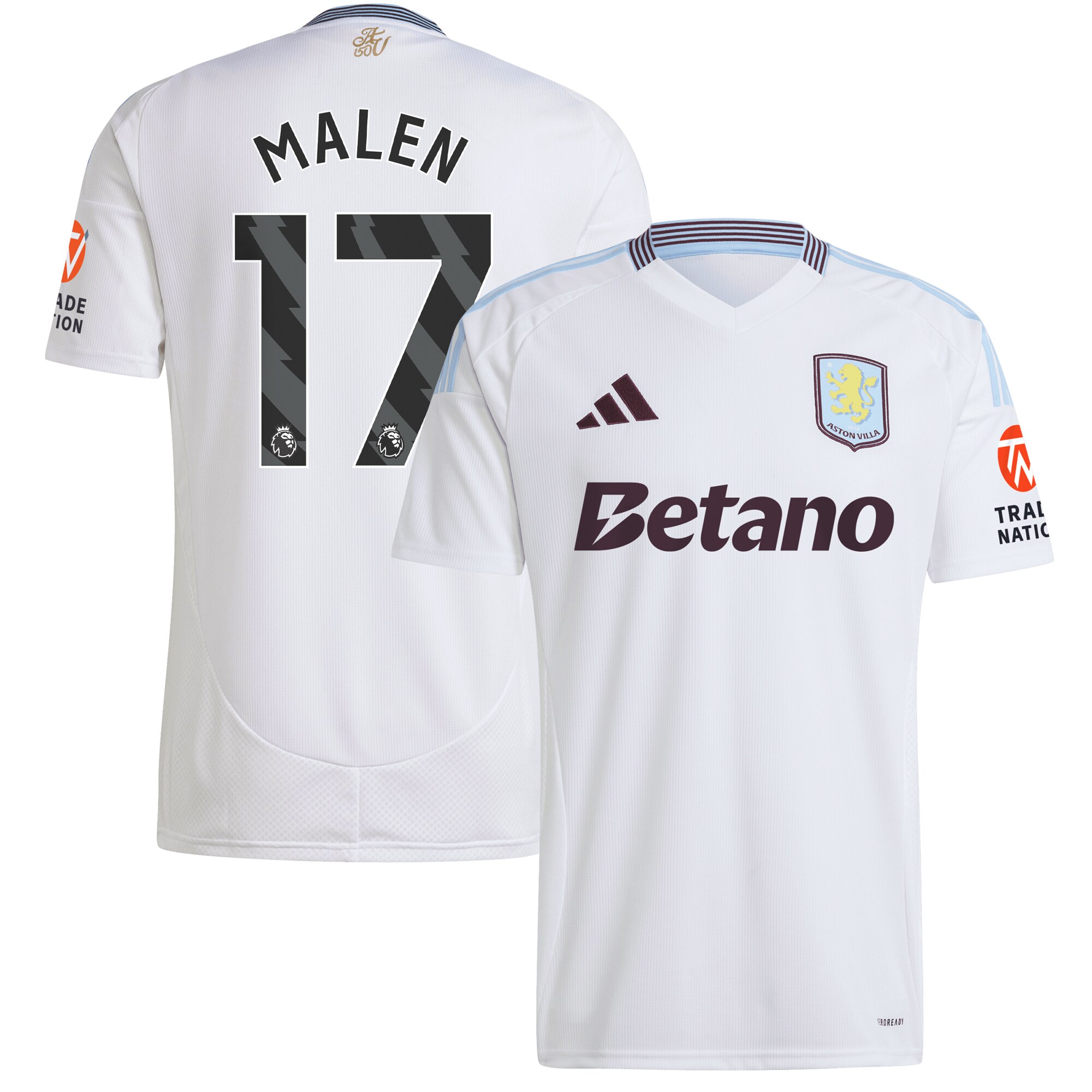 aston villa adidas away shirt 2024-25 with malen 17 printing Collection | Aston Villa Fan Shop