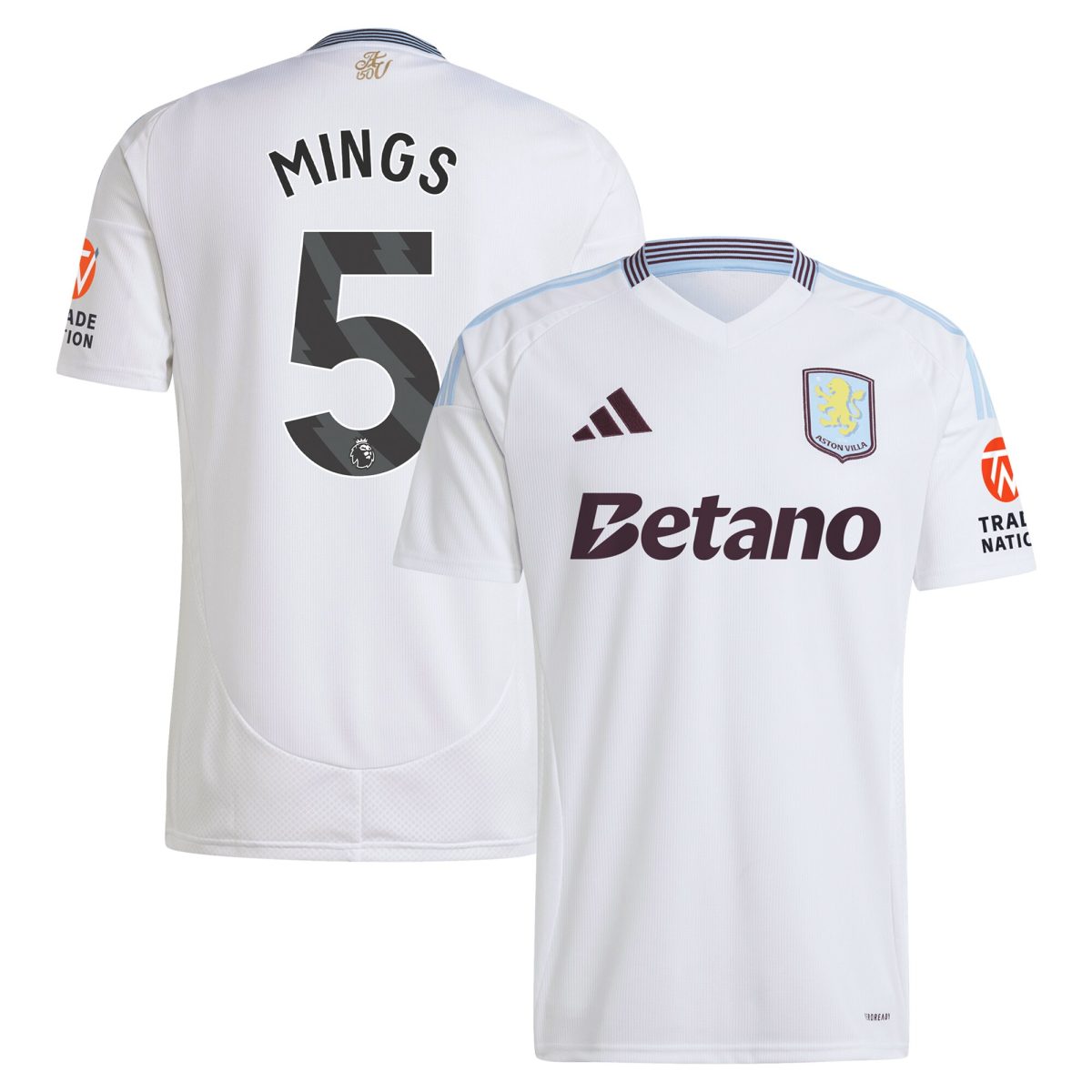 aston villa adidas away shirt 2024-25 with mings 5 printing Collection | Aston Villa Fan Shop