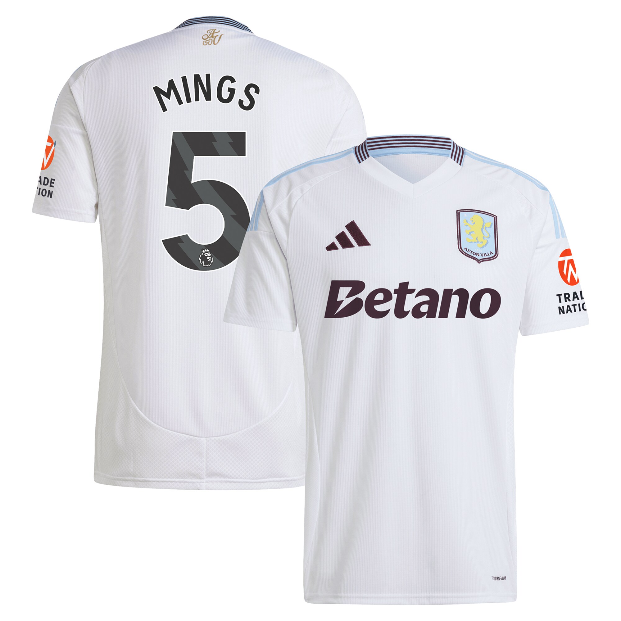 aston villa adidas away shirt 2024-25 with mings 5 printing Collection | Aston Villa Fan Shop