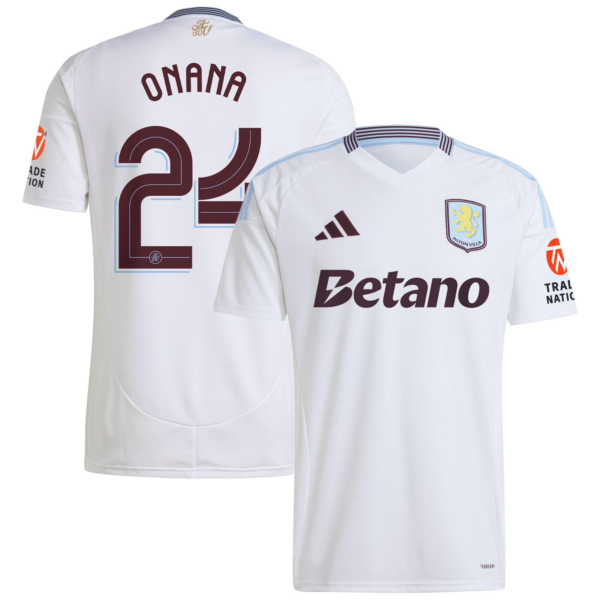 aston villa adidas away shirt 2024-25 with onana 24 cup printing Collection | Aston Villa Fan Shop