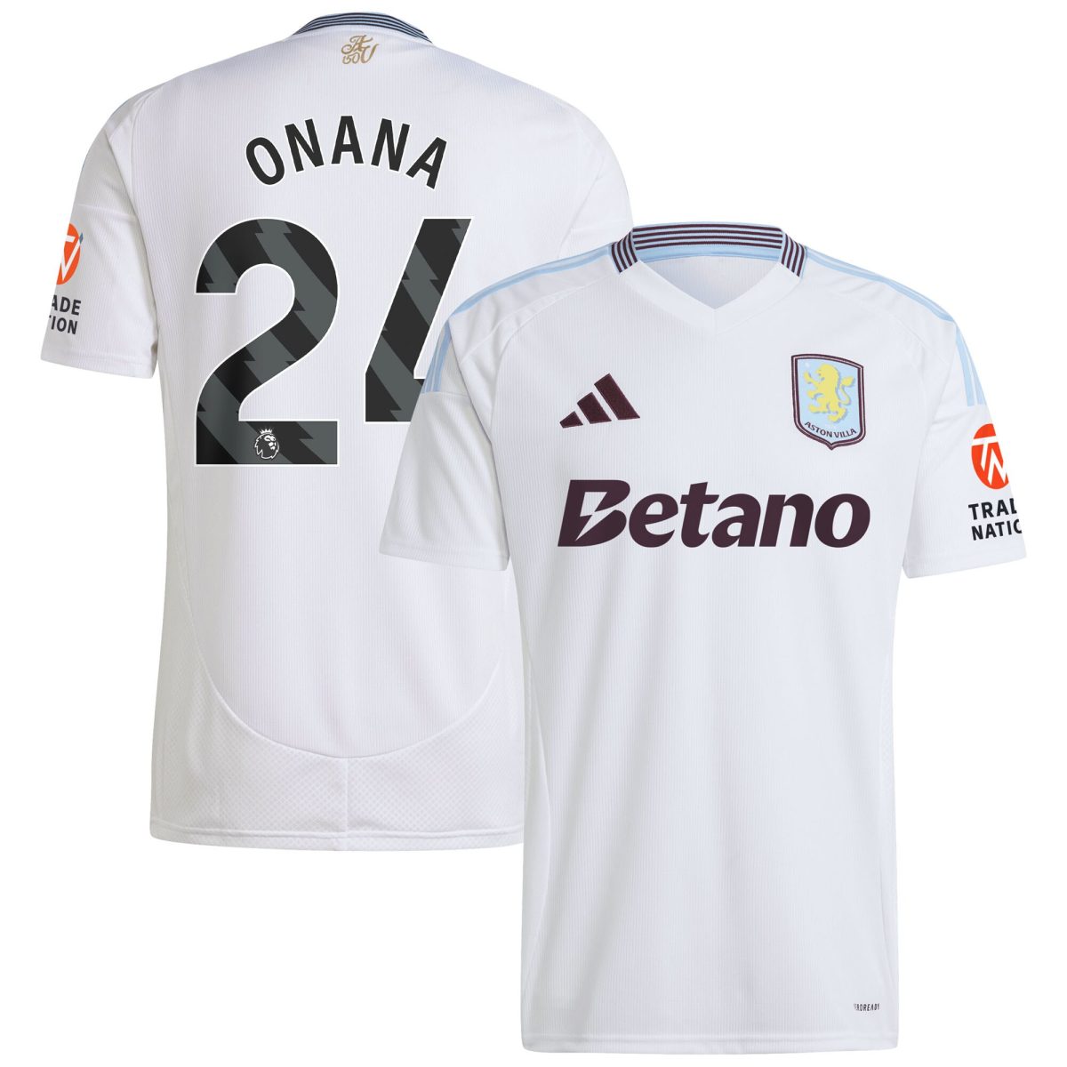 aston villa adidas away shirt 2024-25 with onana 24 printing Collection | Aston Villa Fan Shop
